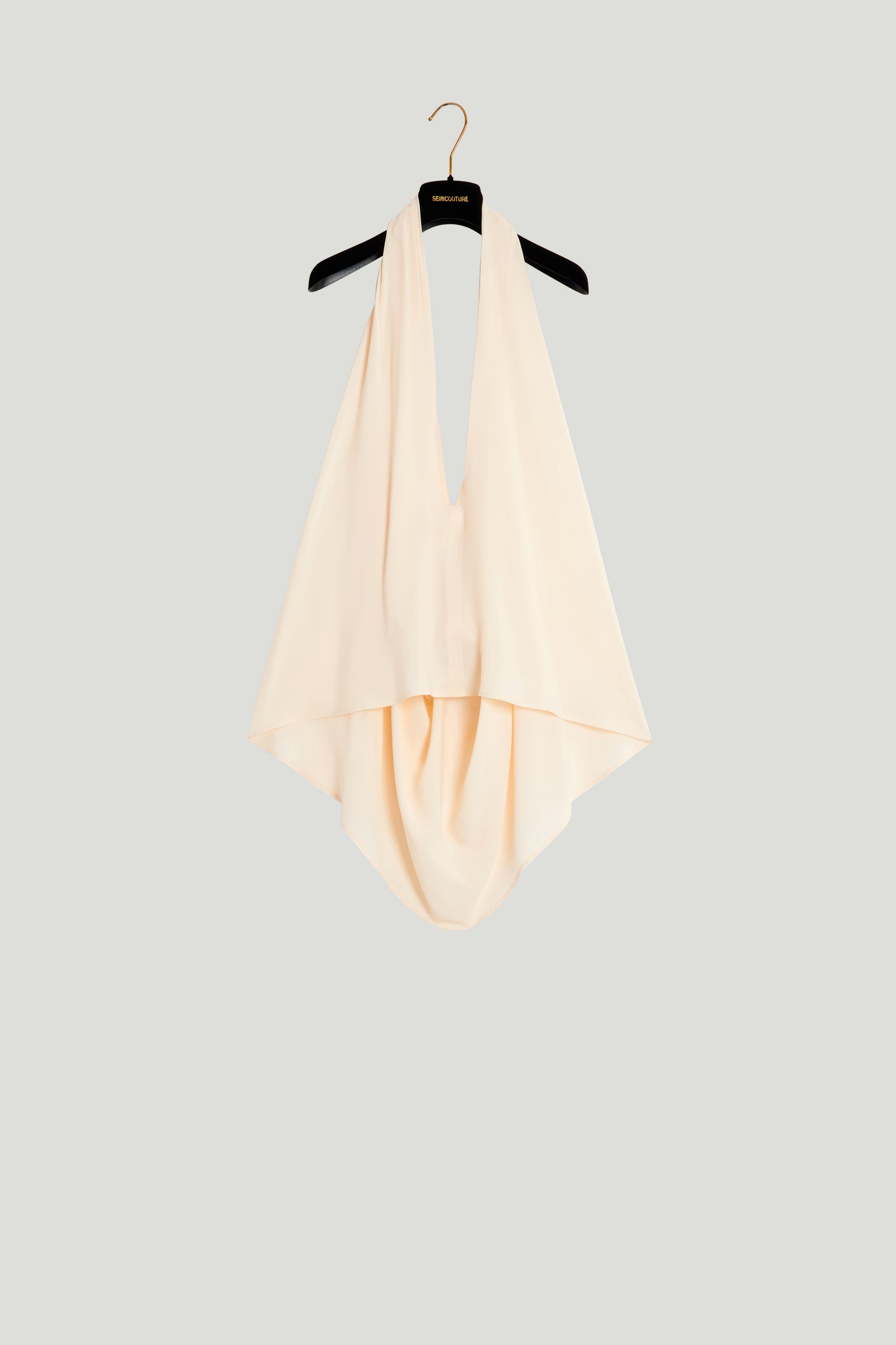 crepe de chine draped top