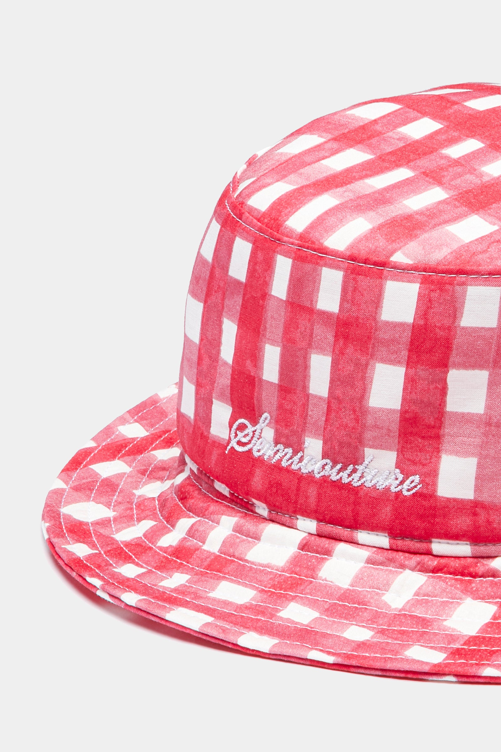 CHECK PRINT FISHERMAN HAT