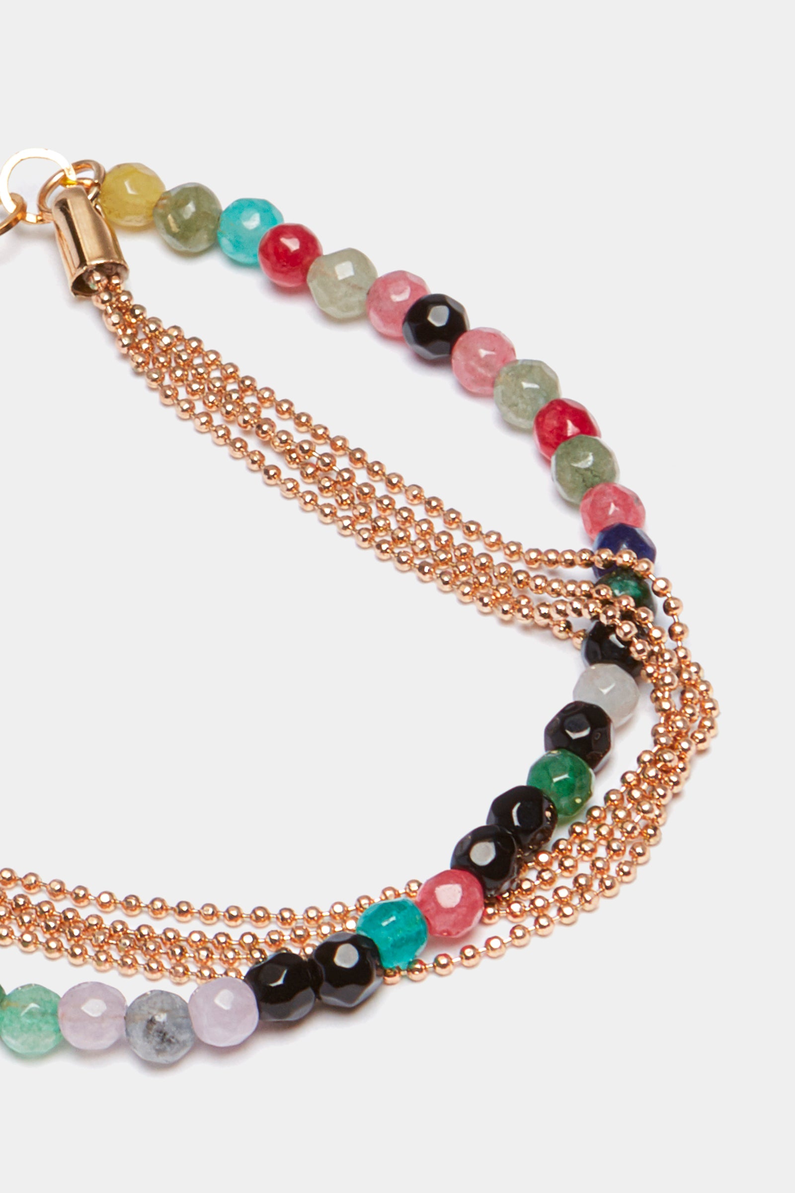 BRACELET WITH STONES AND CHAINS