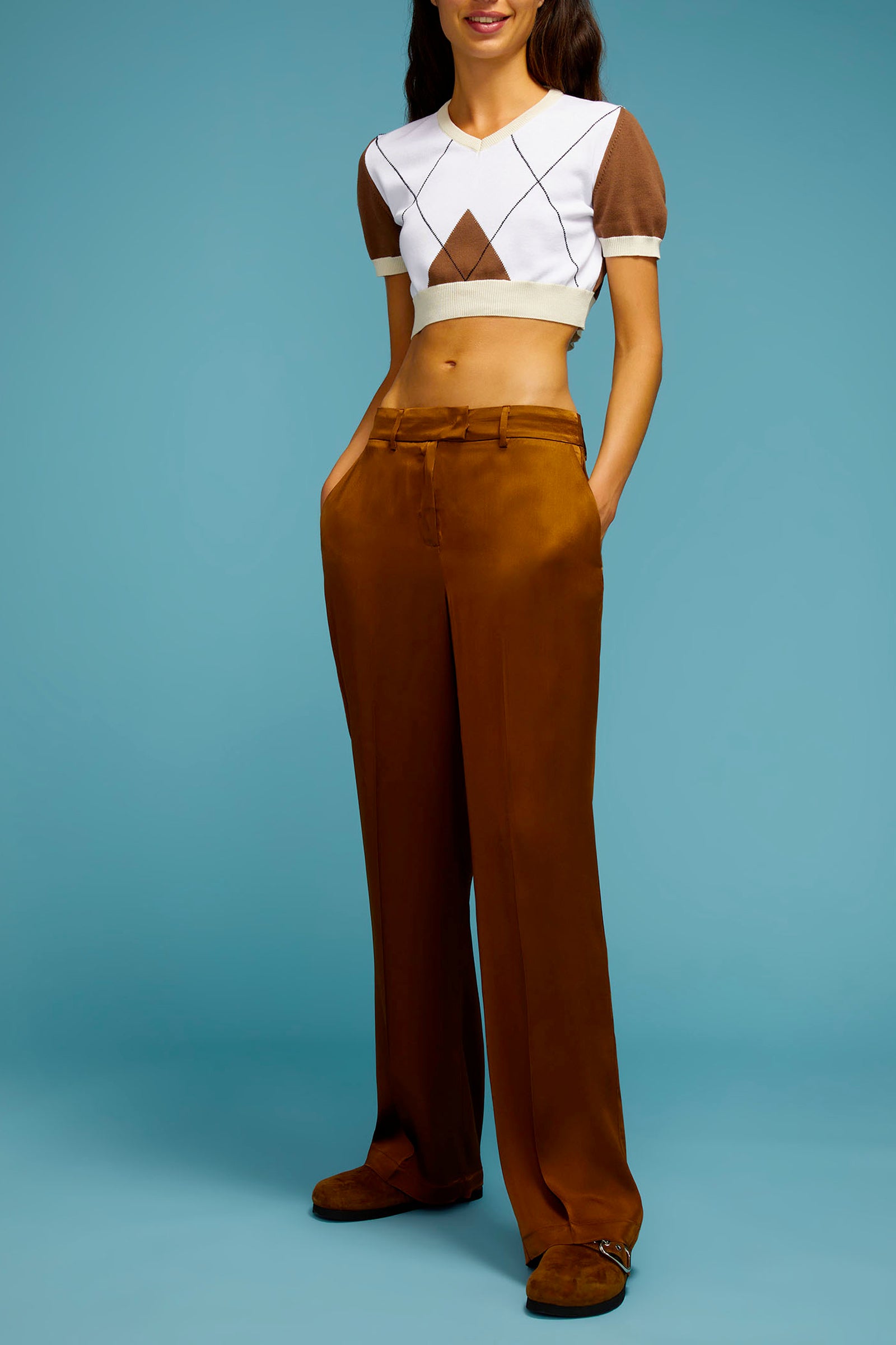 maglia rombi crop