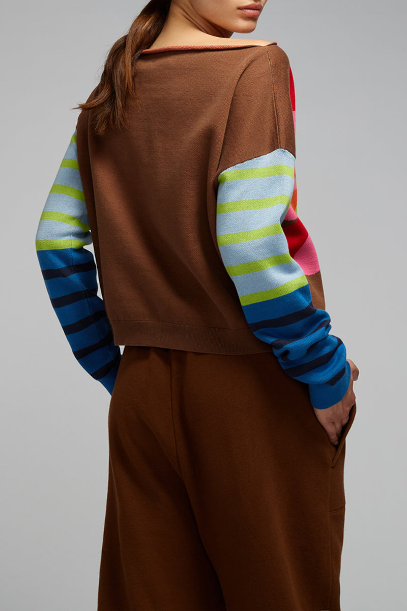 maglia jacquard fiore