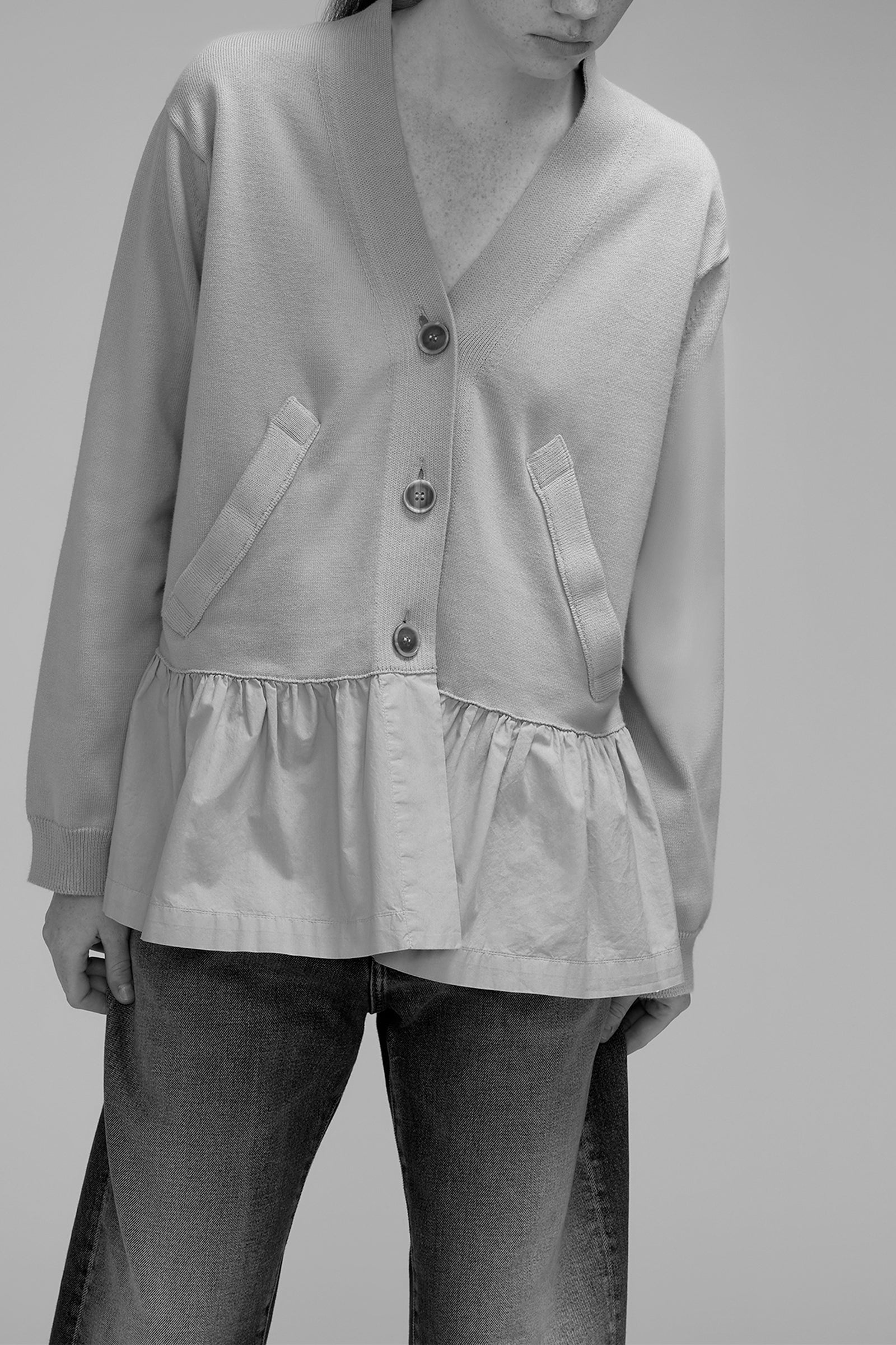 cardigan cotone+popeline