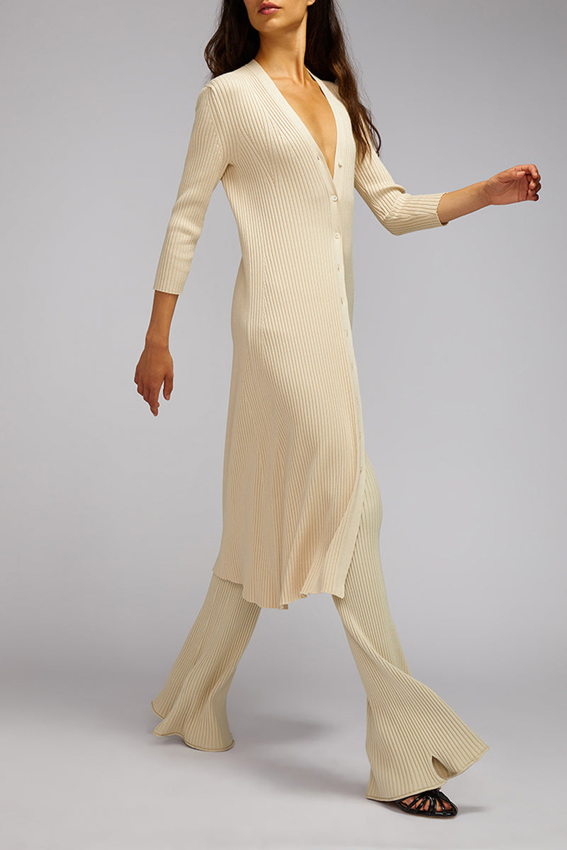 ribbed viscose cardigan