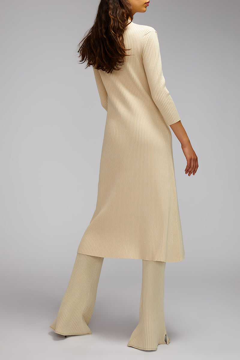 ribbed viscose cardigan