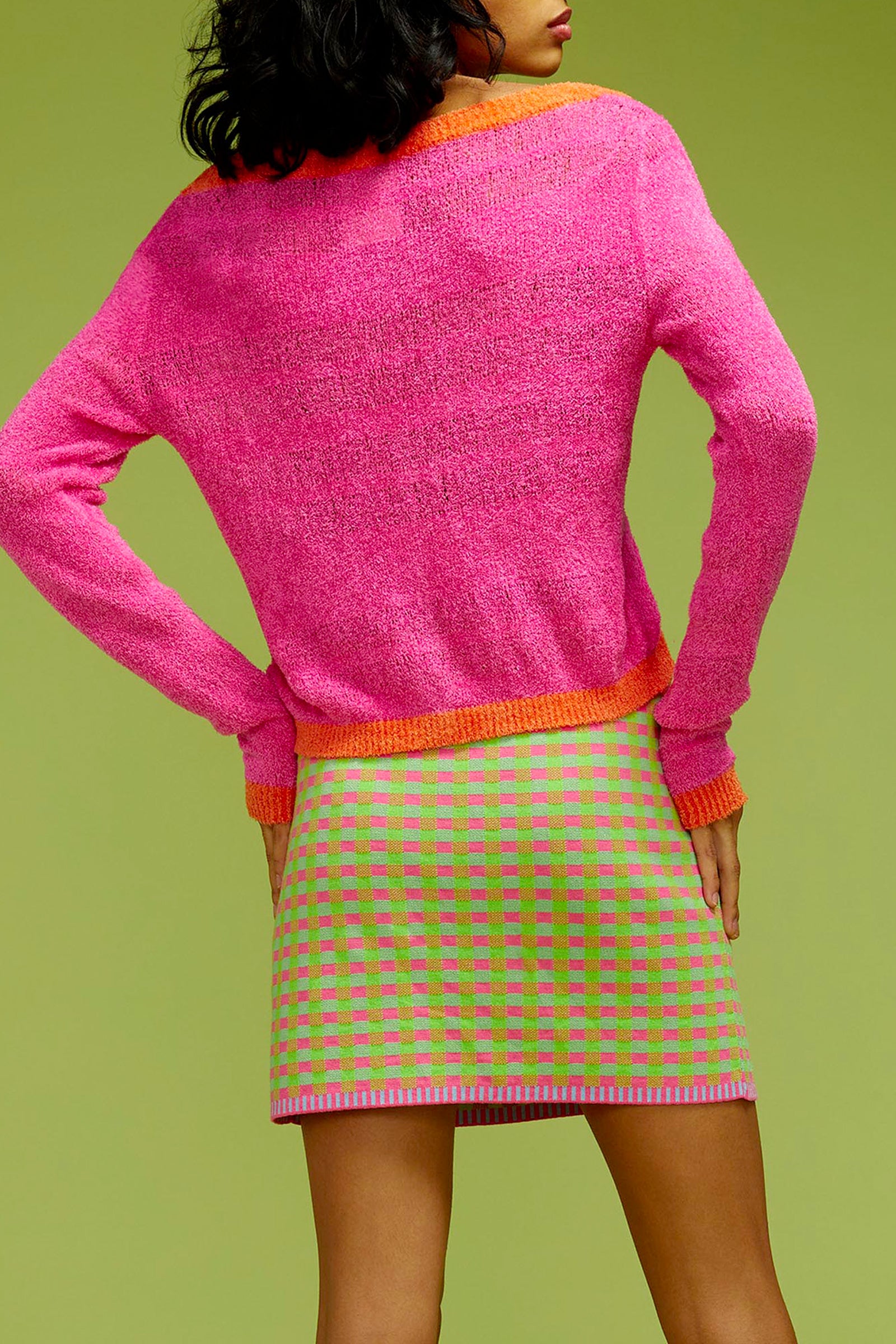 coloured chenille cardigan