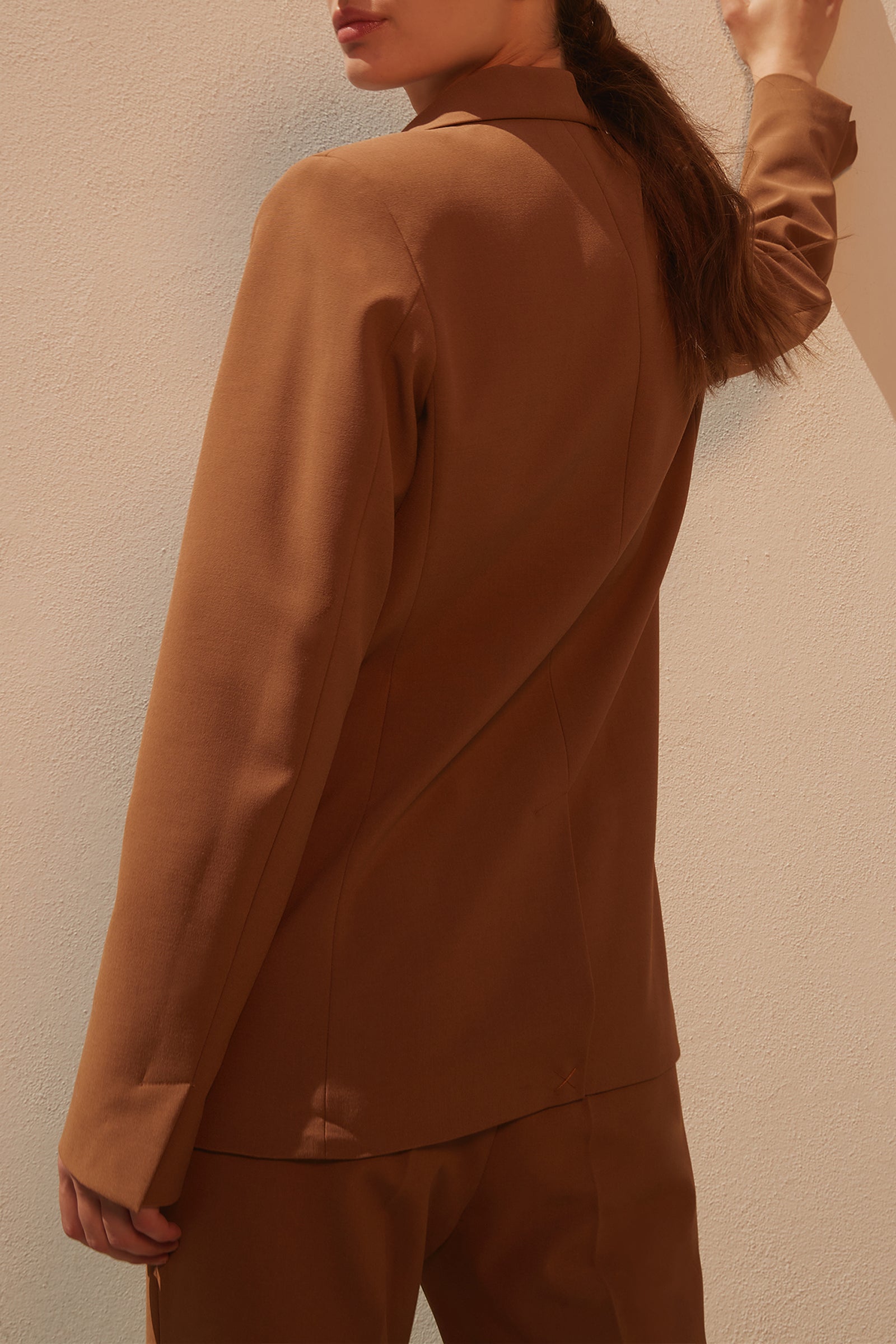 poly viscose single-breasted jacket