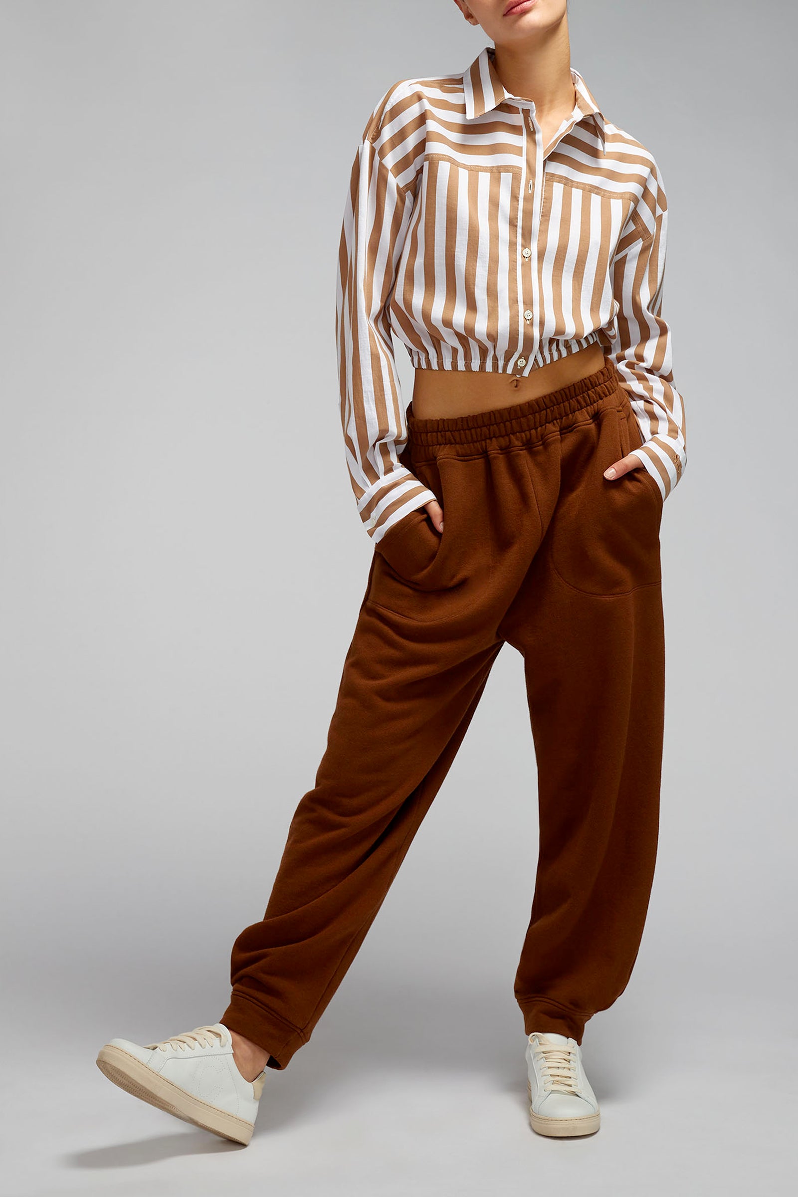 camicia in cotone rigato