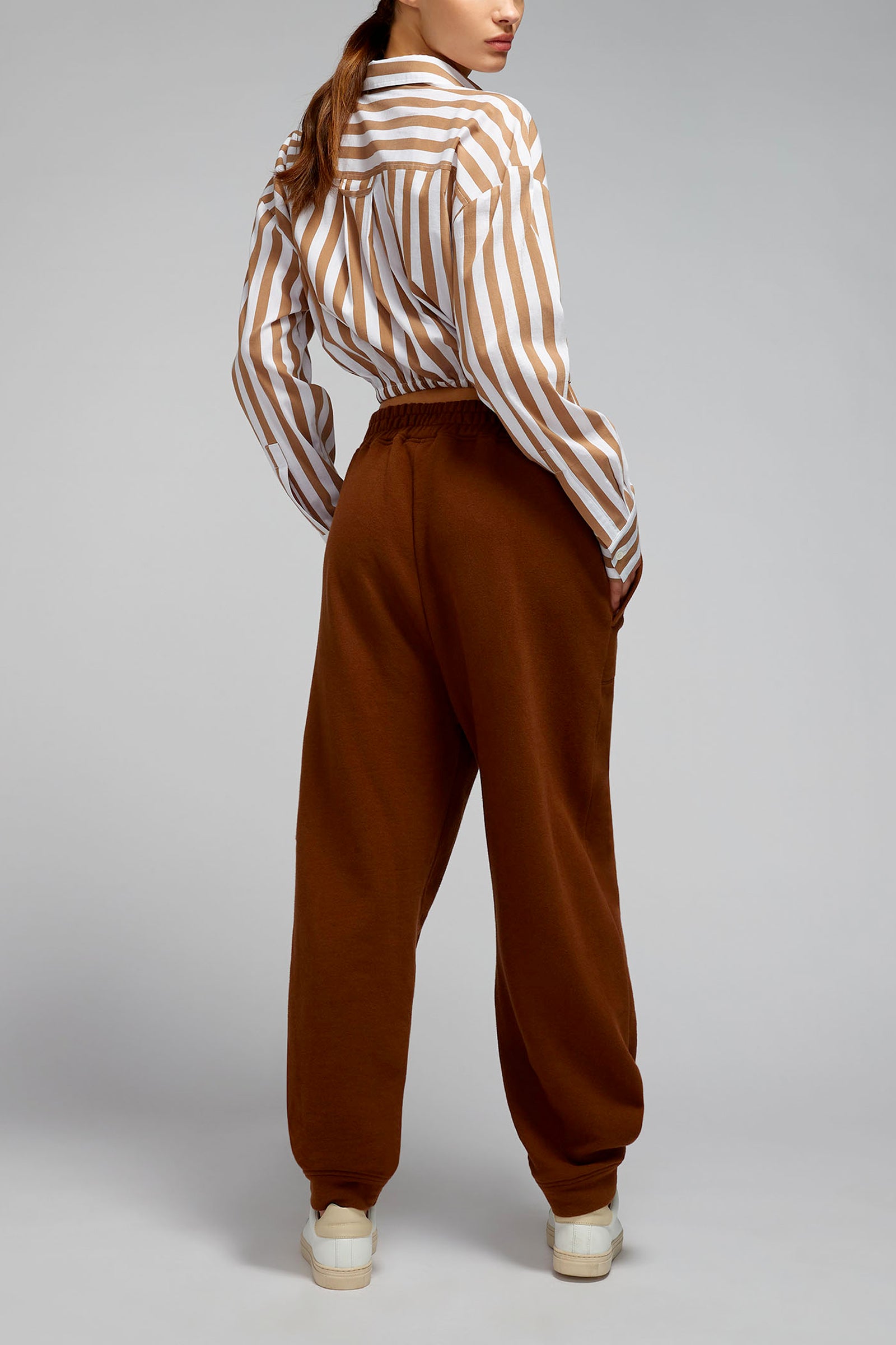 camicia in cotone rigato