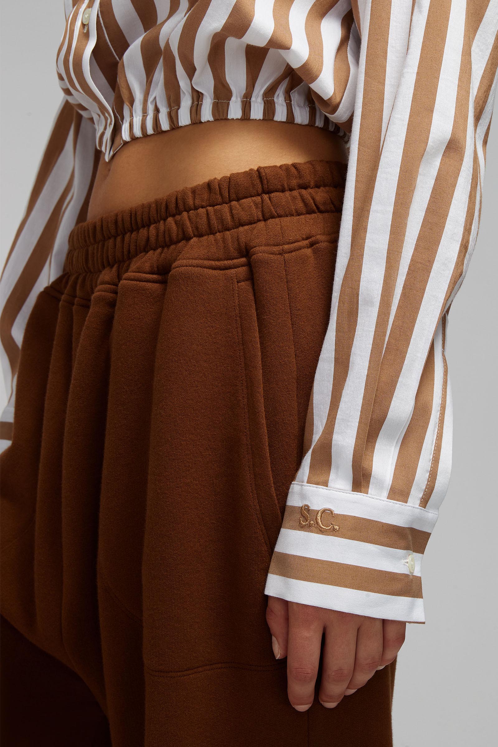 camicia in cotone rigato