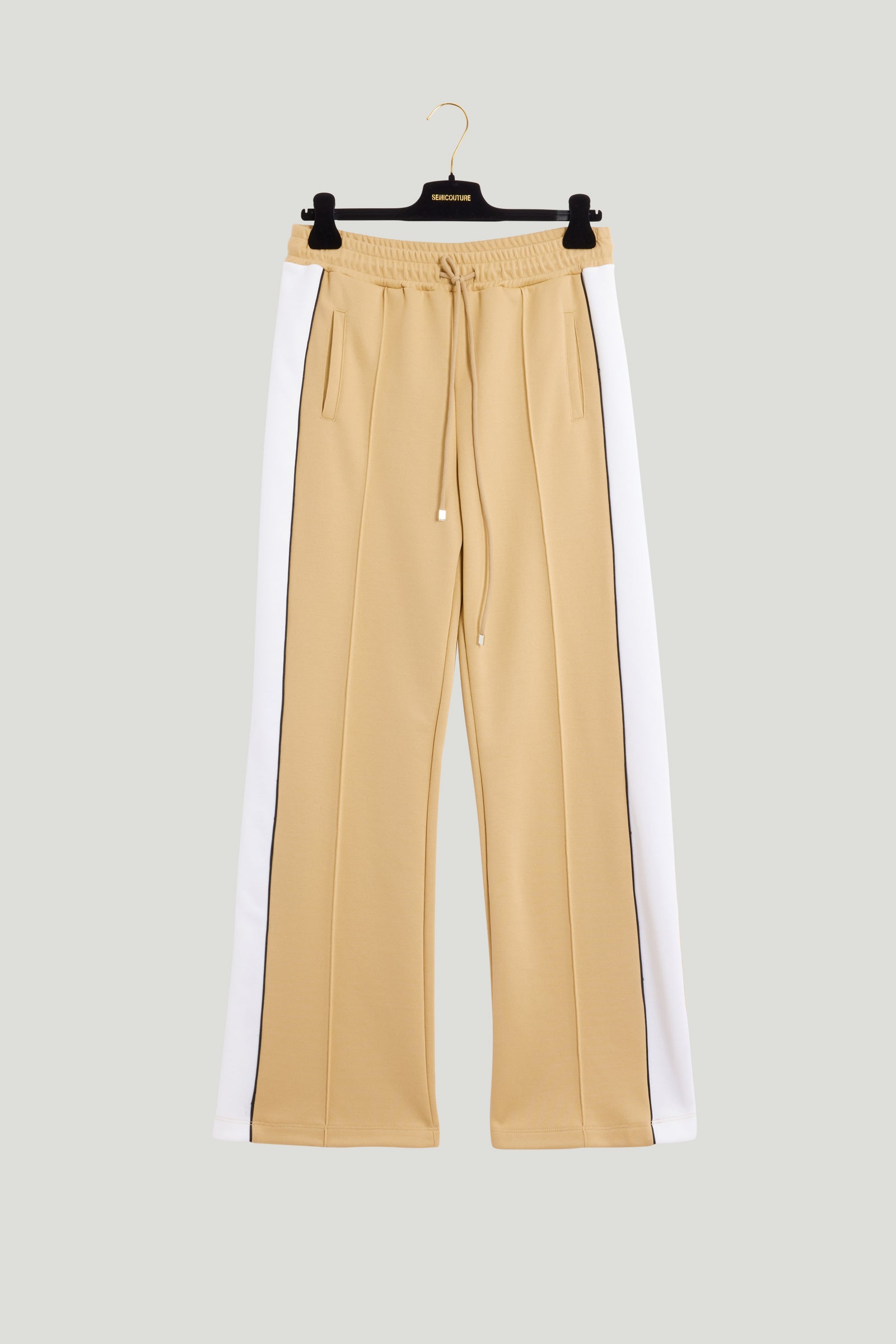 technical fleece high-waisted trousers