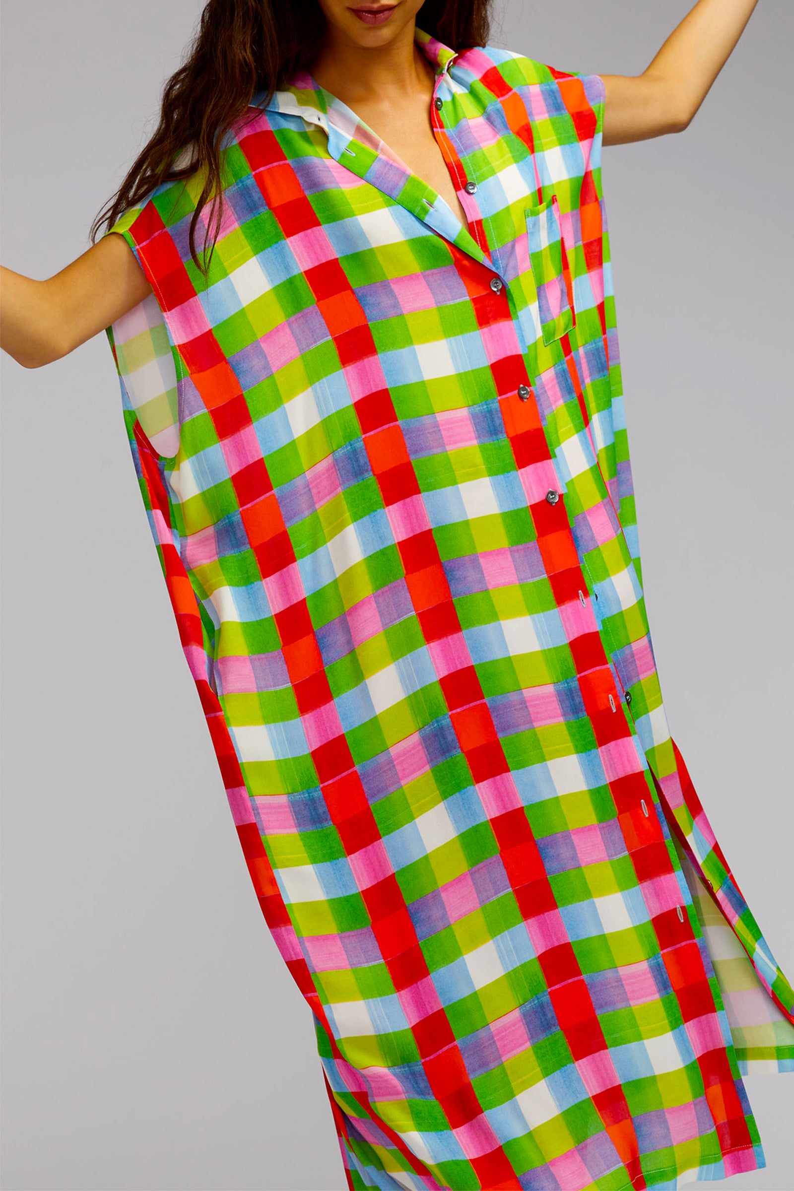 camicia over in georgette