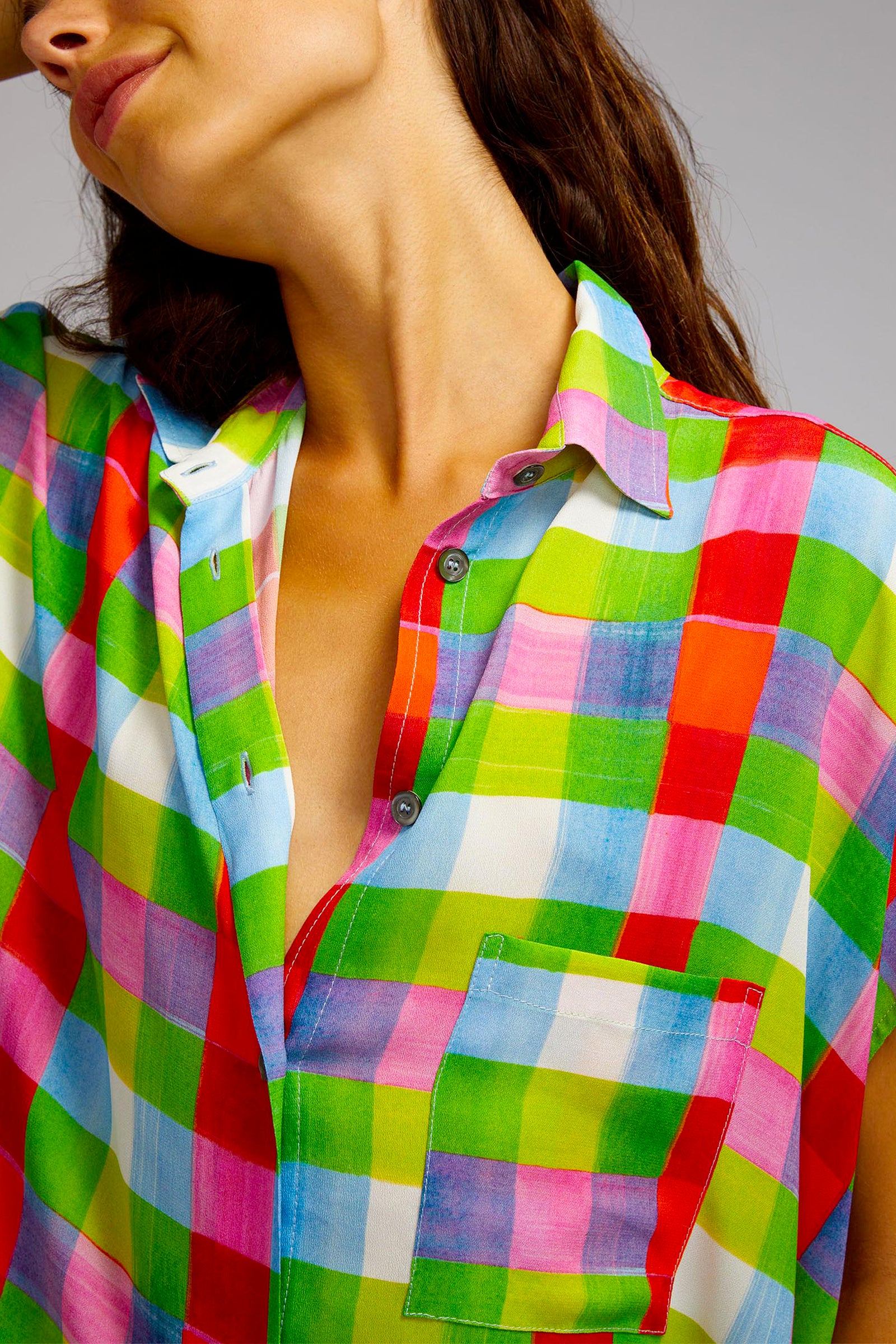 camicia over in georgette