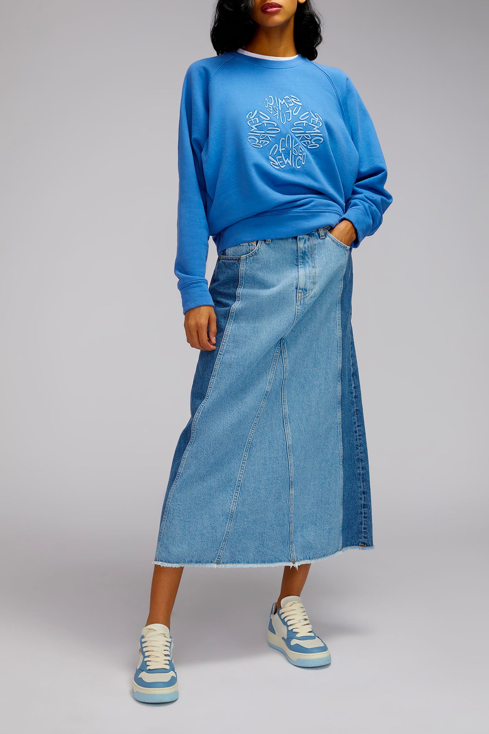GONNA IN DENIM BICOLORE