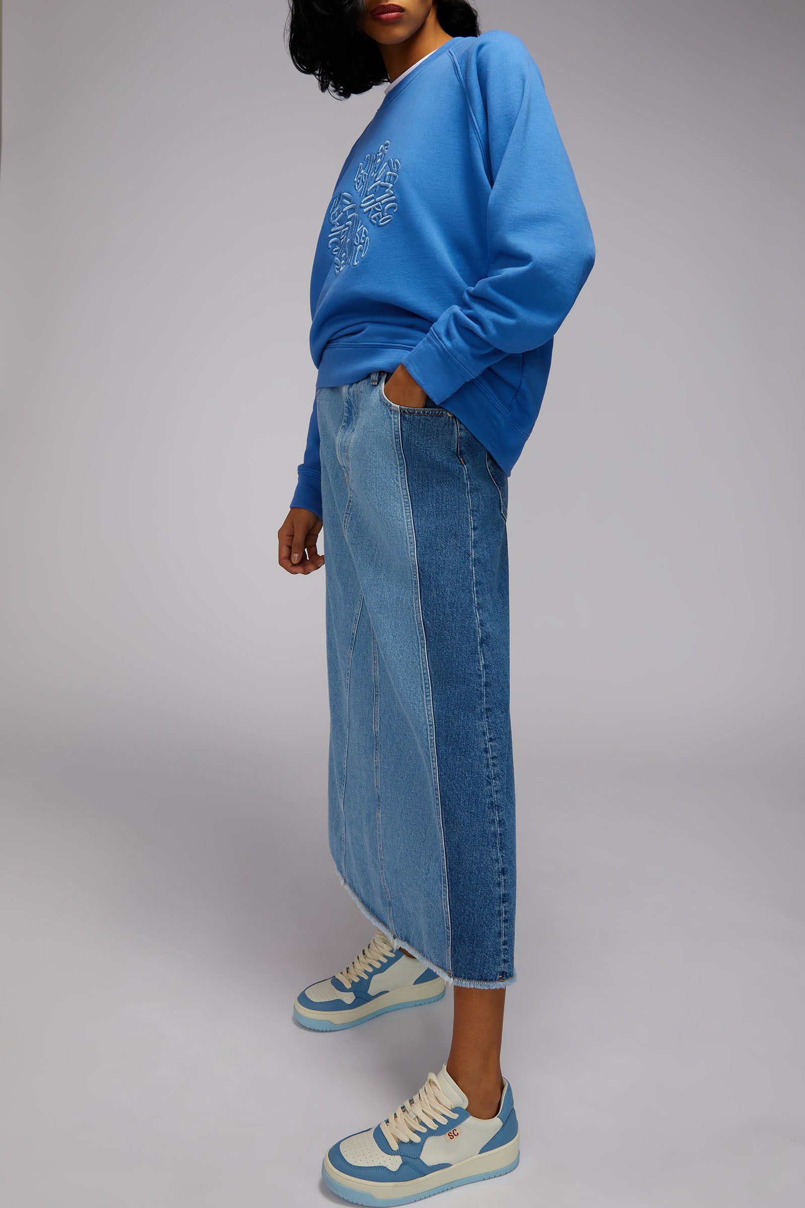 GONNA IN DENIM BICOLORE
