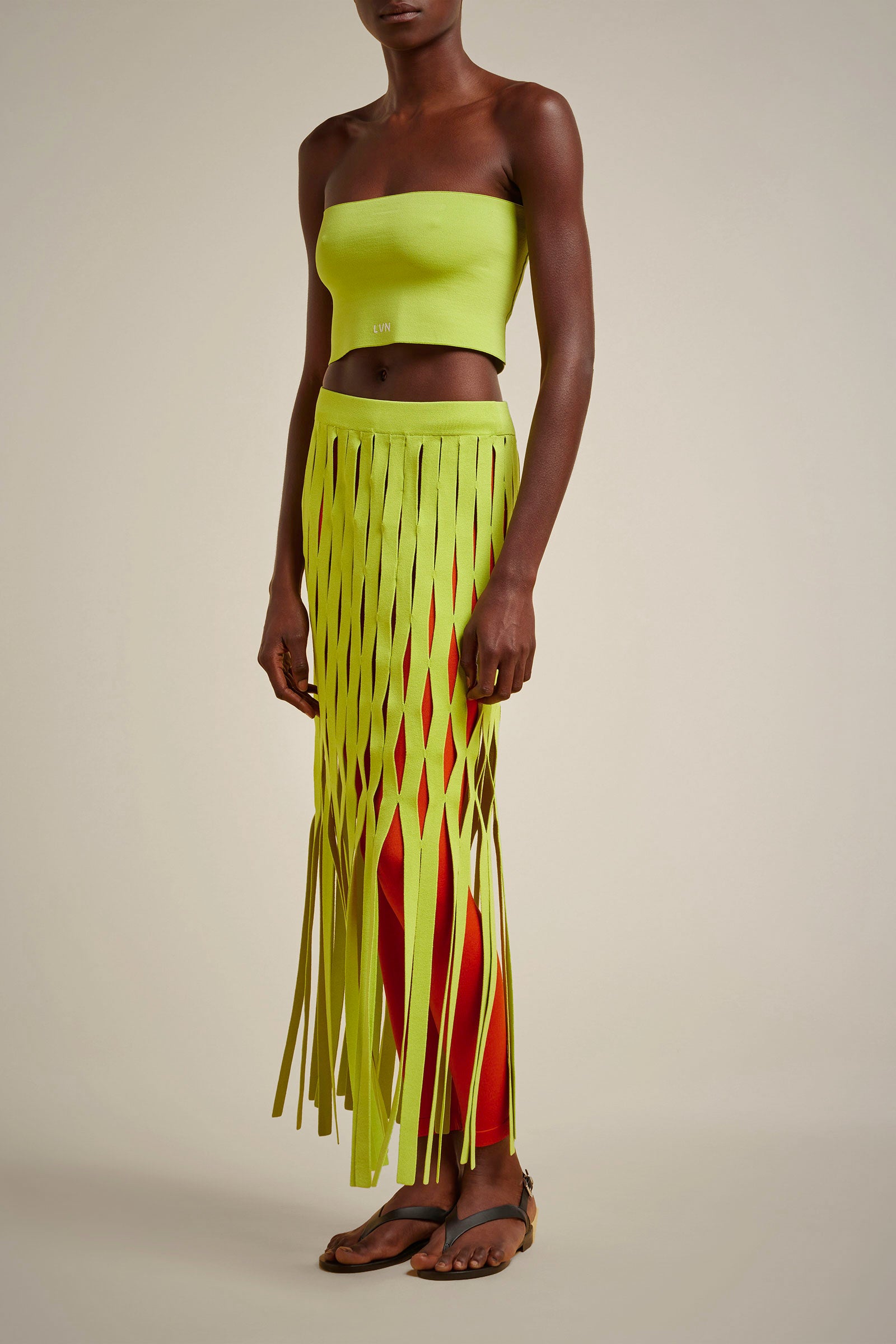MESH WOVEN SKIRT