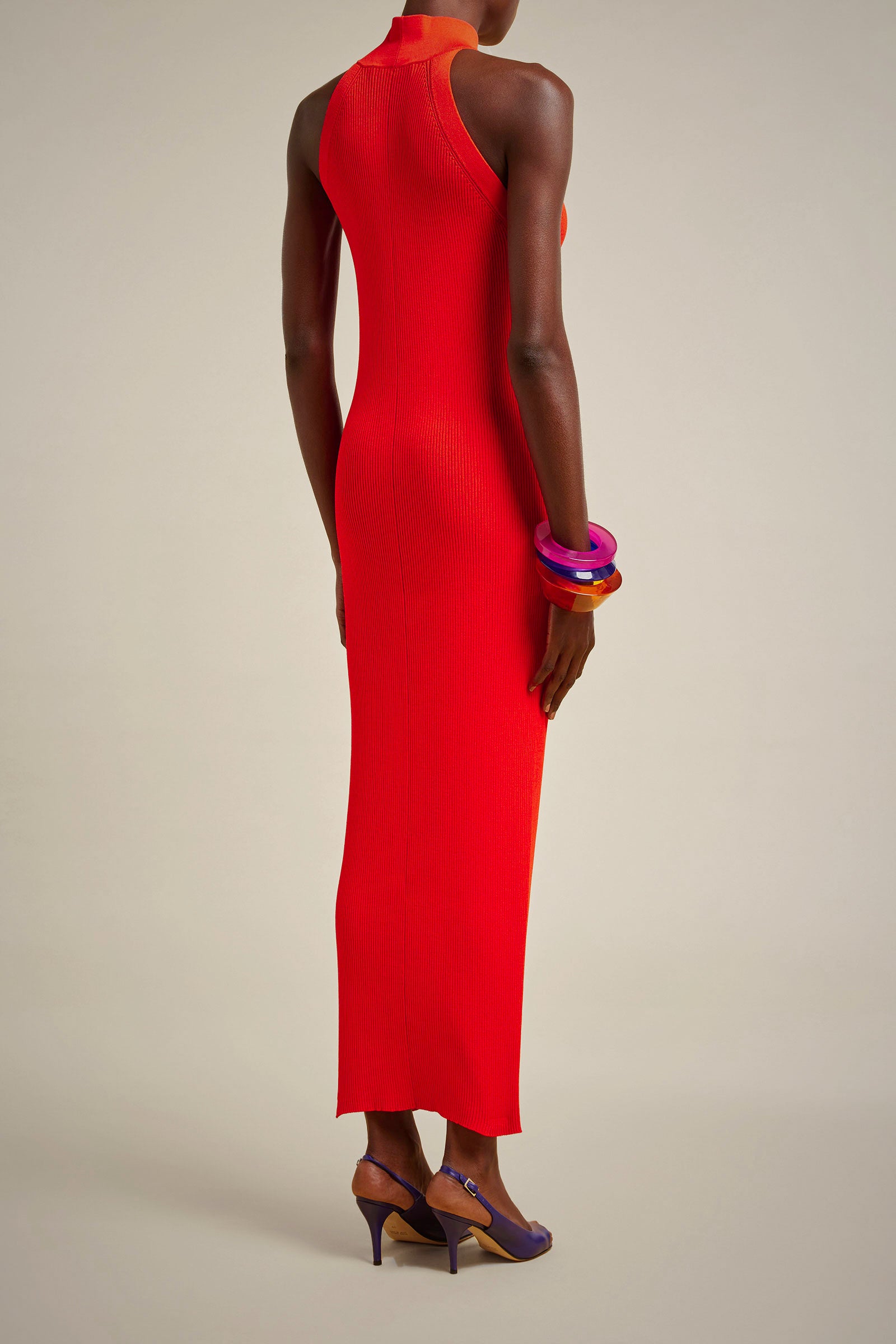 DRESS WITH WOVEN SIDE BANDS