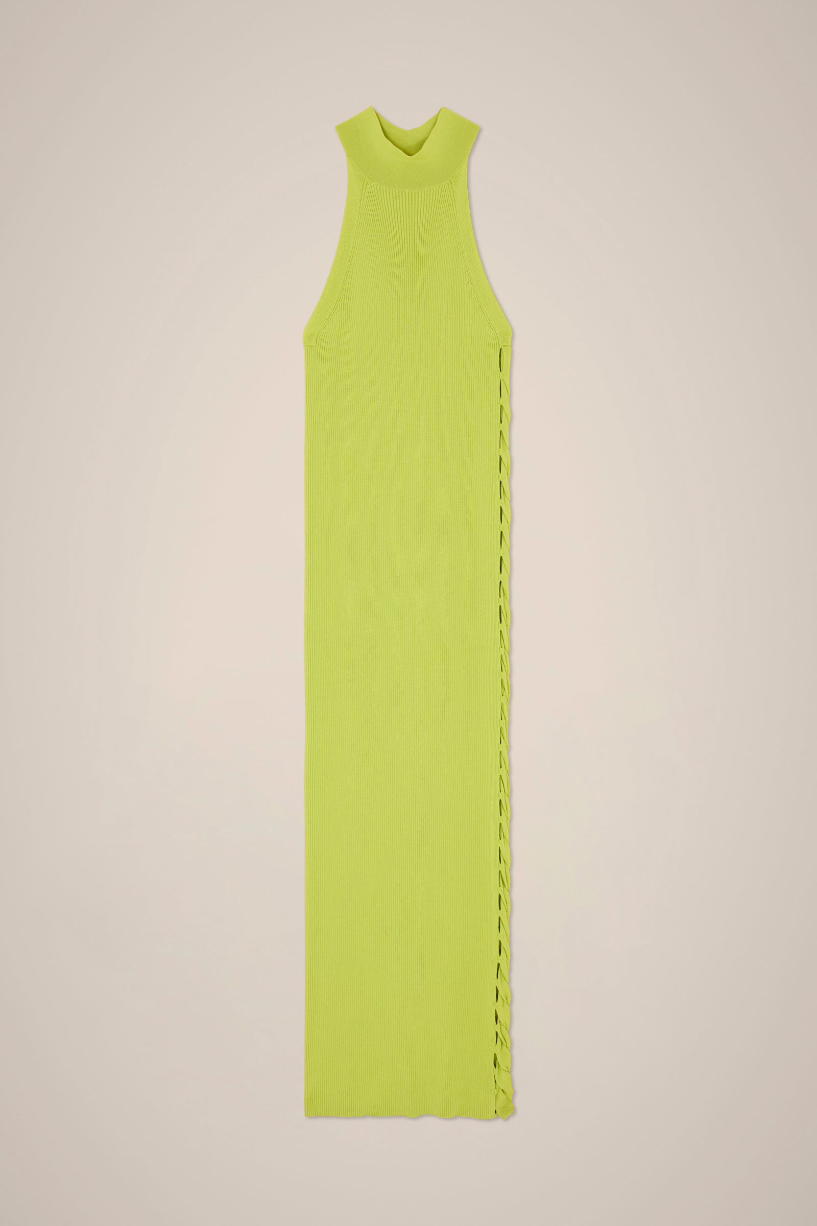 DRESS WITH WOVEN SIDE BANDS