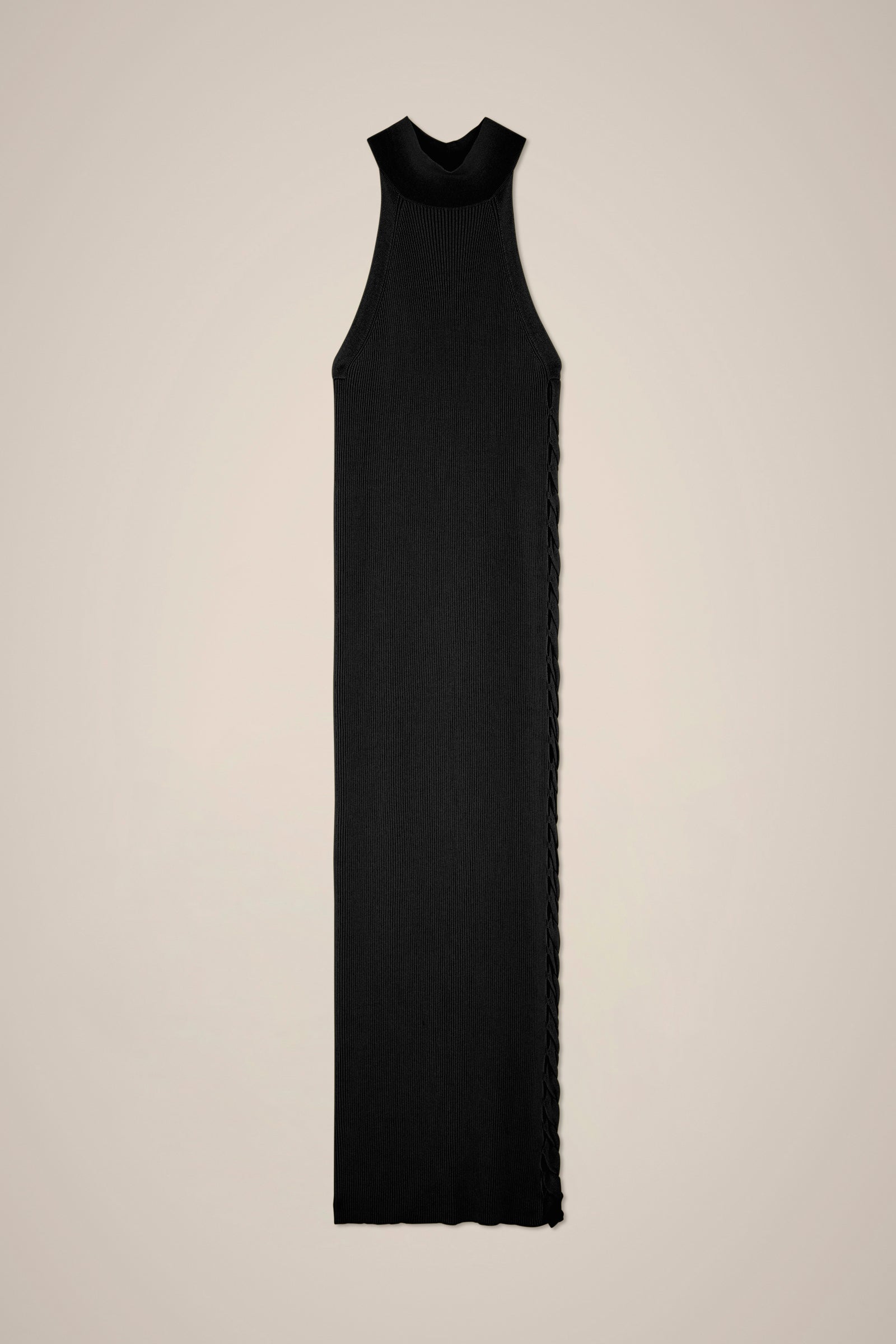 DRESS WITH WOVEN SIDE BANDS