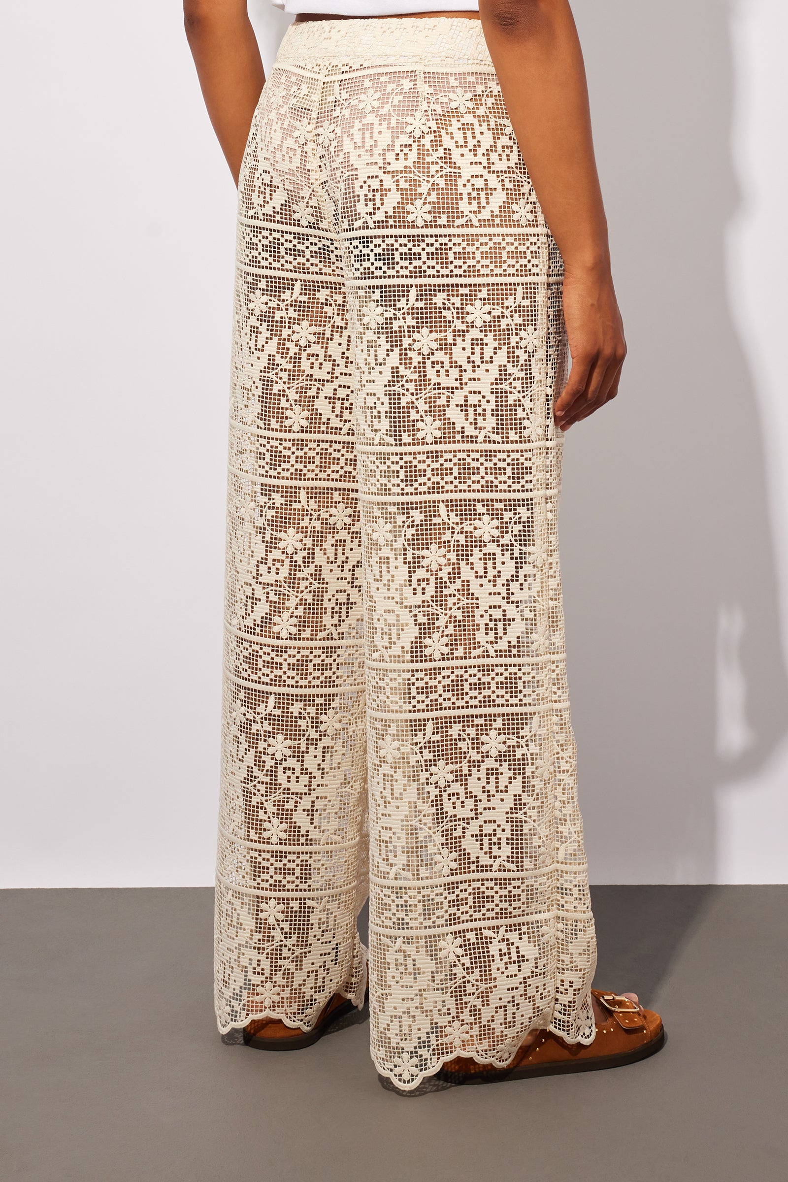 MACRAME' LACE TROUSERS