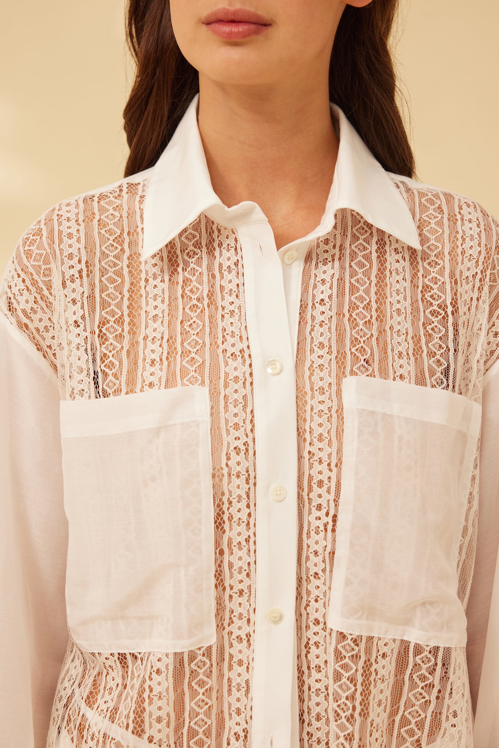 CAMICIA IN PIZZO E MUSSOLA