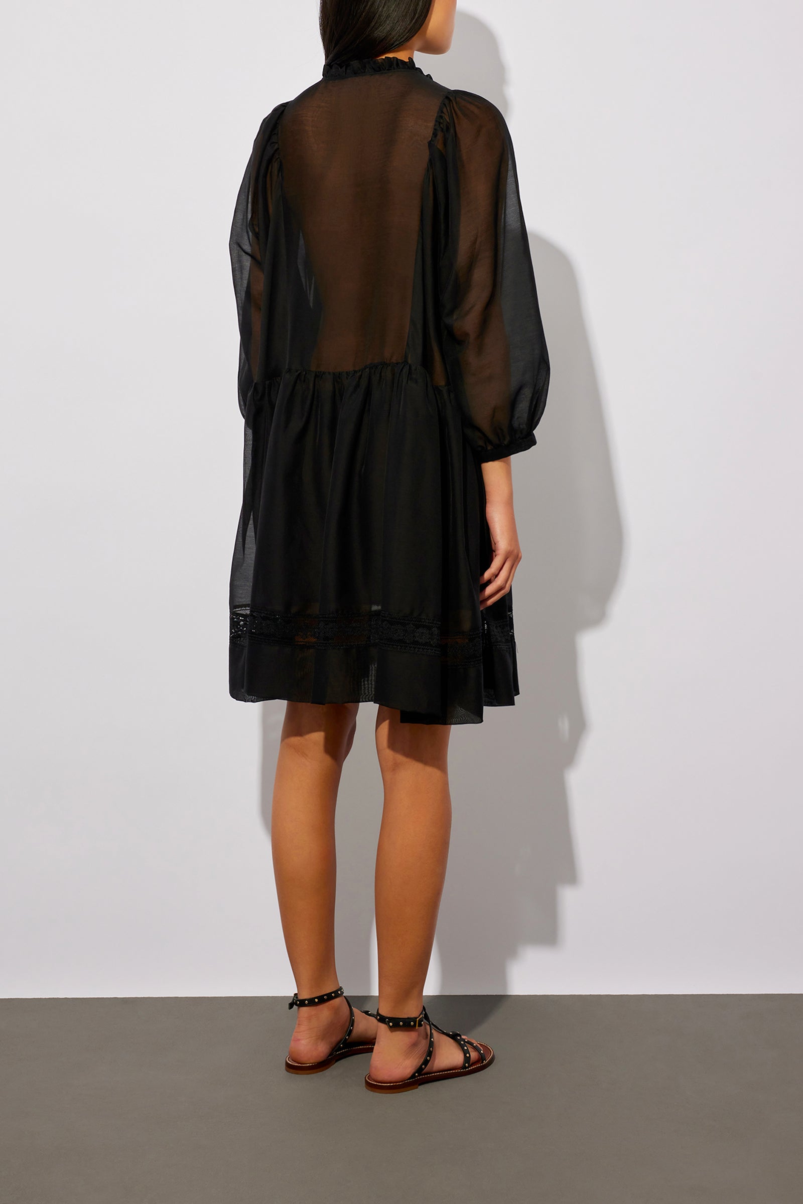 LACE AND MUSLIN DRESS