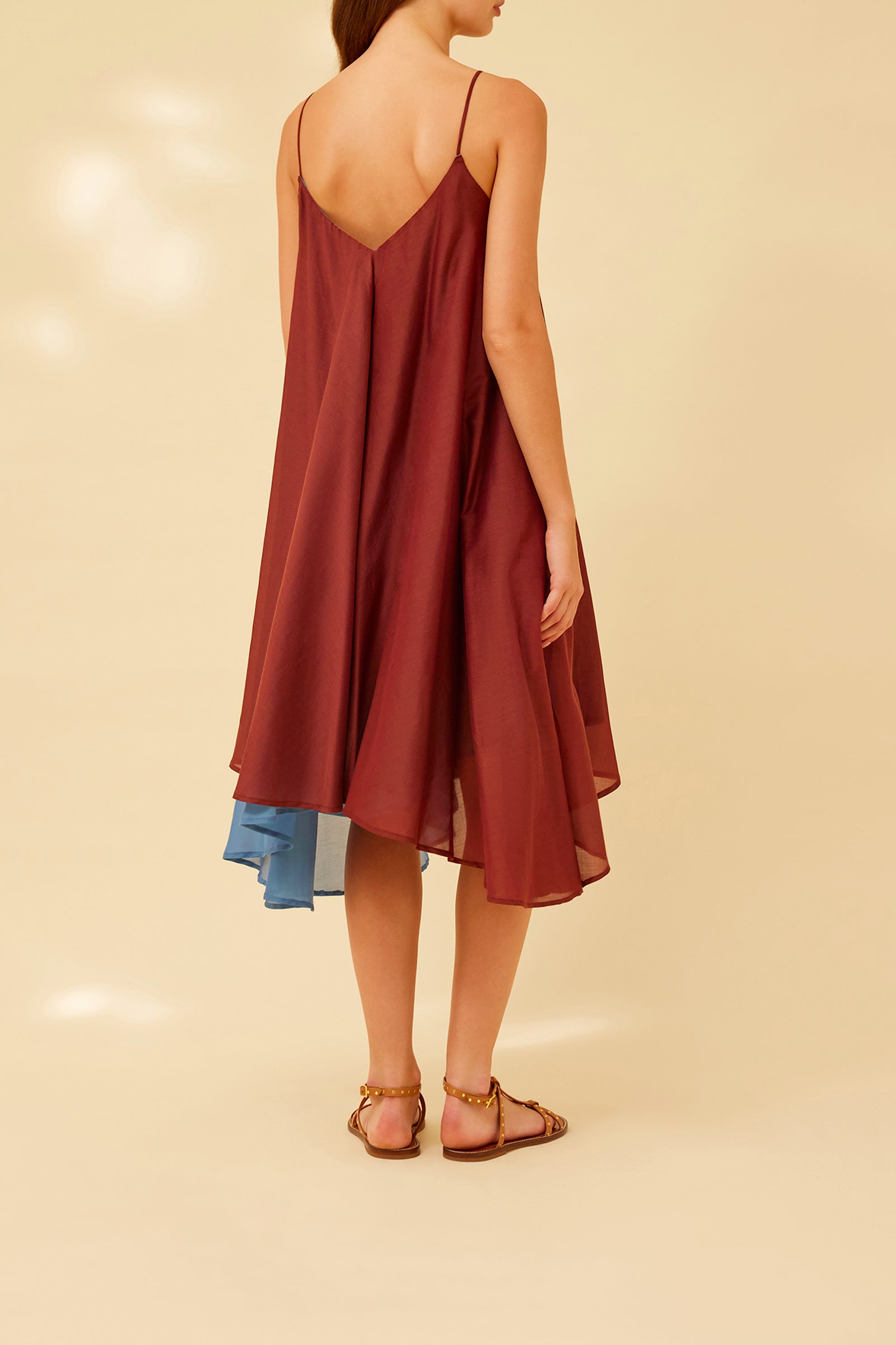BICOLOR MUSLIN DRESS