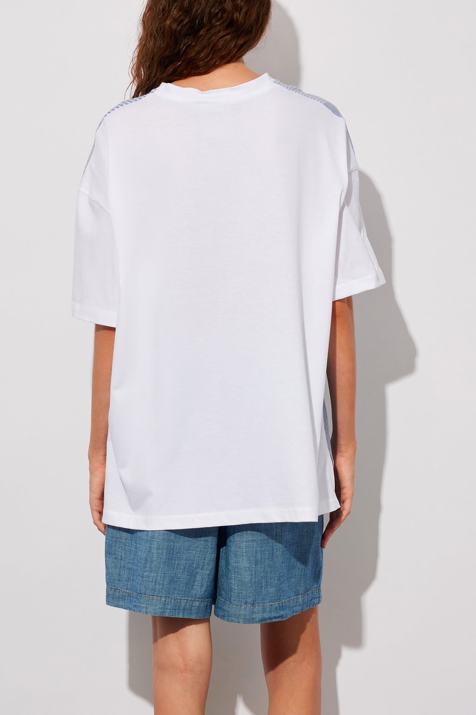 T-SHIRT IN JERSEY E MUSSOLA