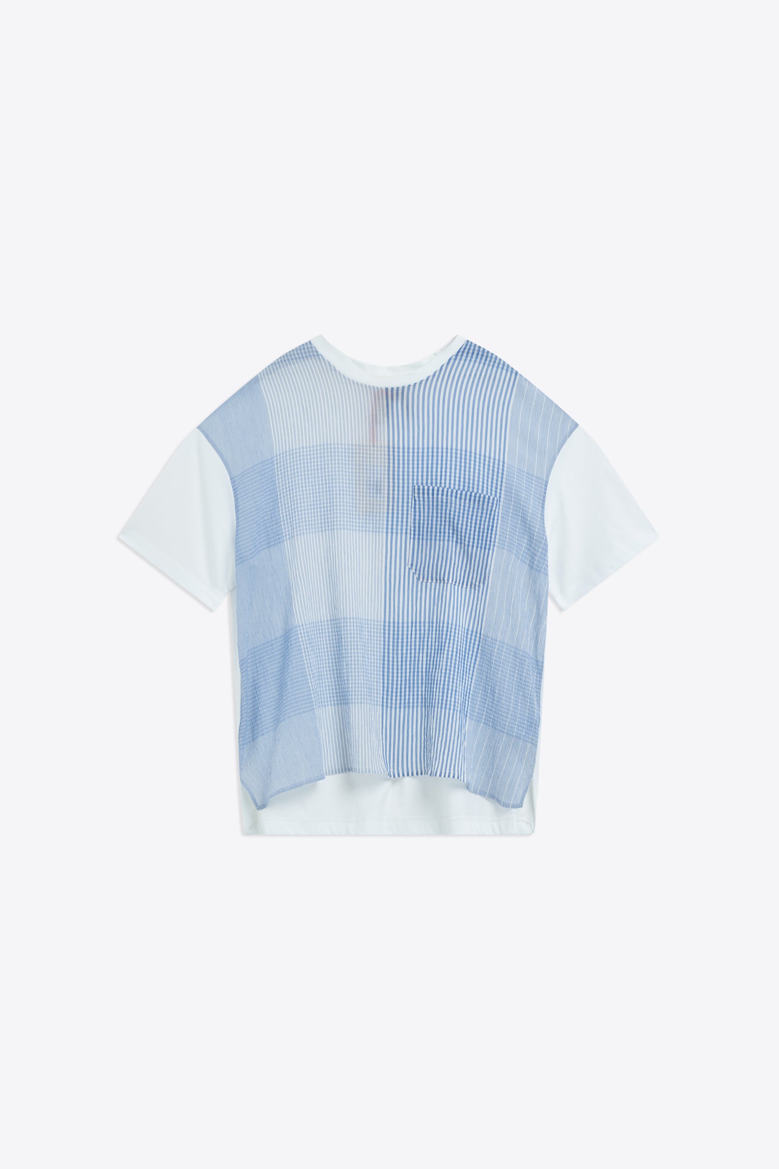 T-SHIRT IN JERSEY E MUSSOLA