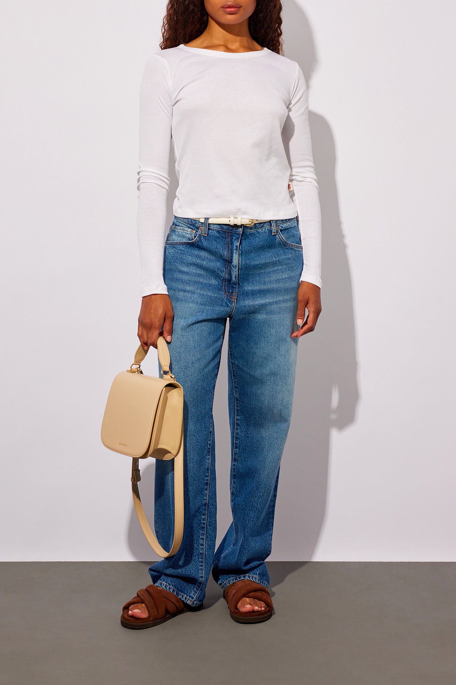 LONG-SLEEVED RIBBED T-SHIRT