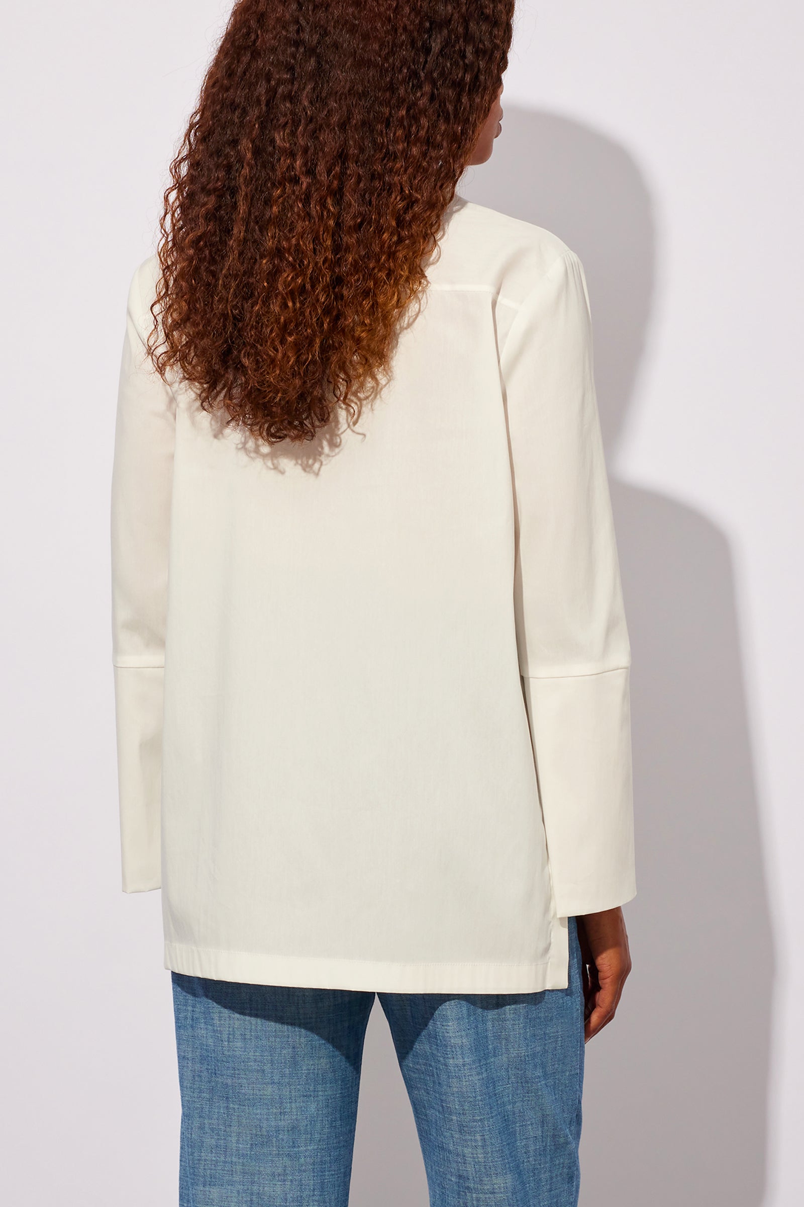 CAMICIA ASIMMETRICA IN POPELINE