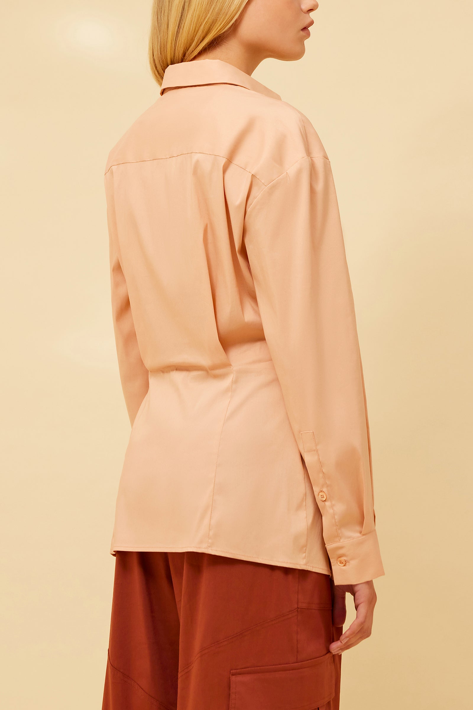 CAMICIA CON NODO IN POPELINE