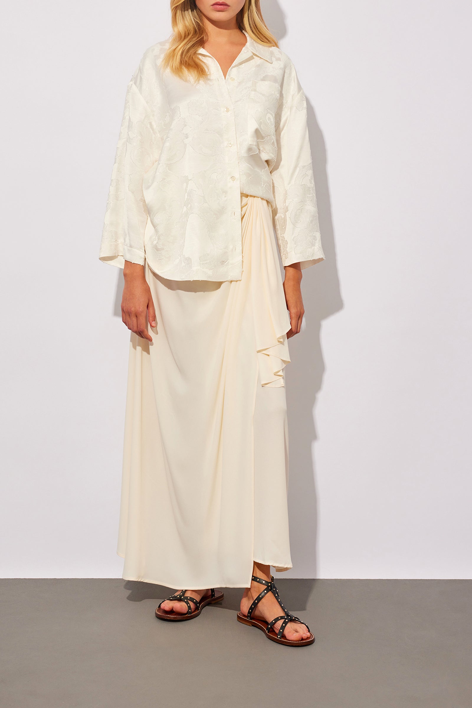 CAMICIA IN JACQUARD FLUIDO