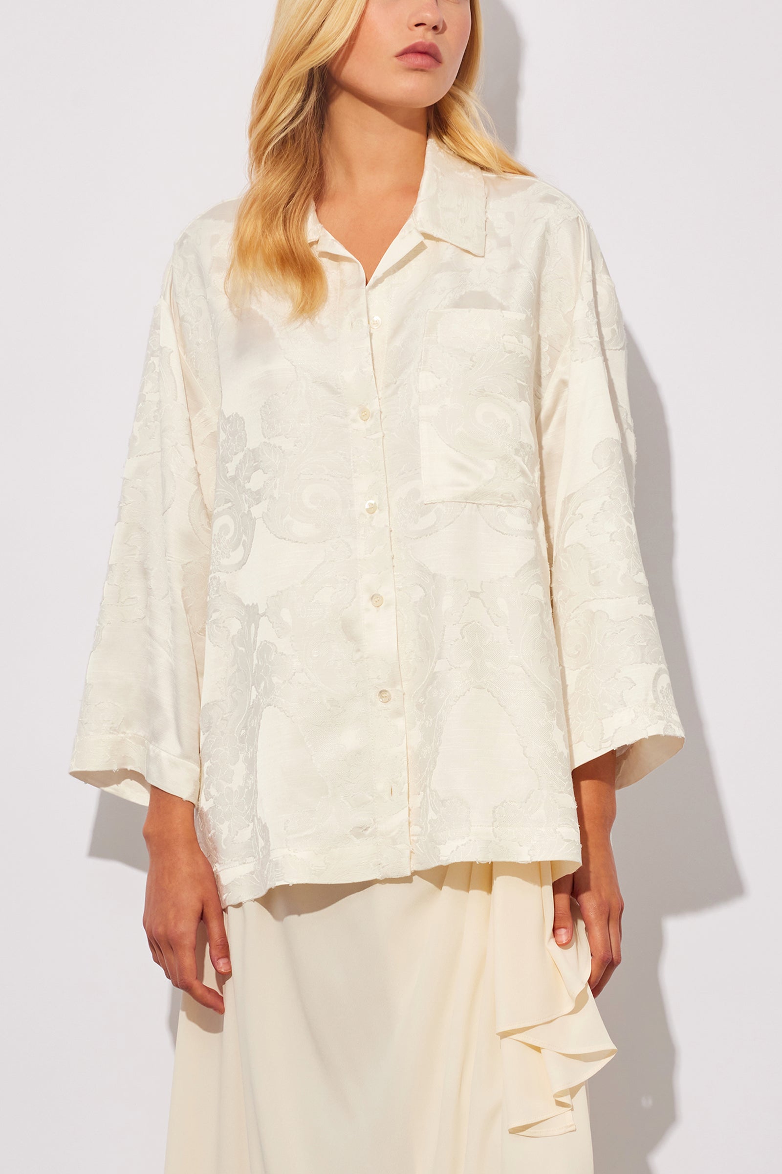 CAMICIA IN JACQUARD FLUIDO