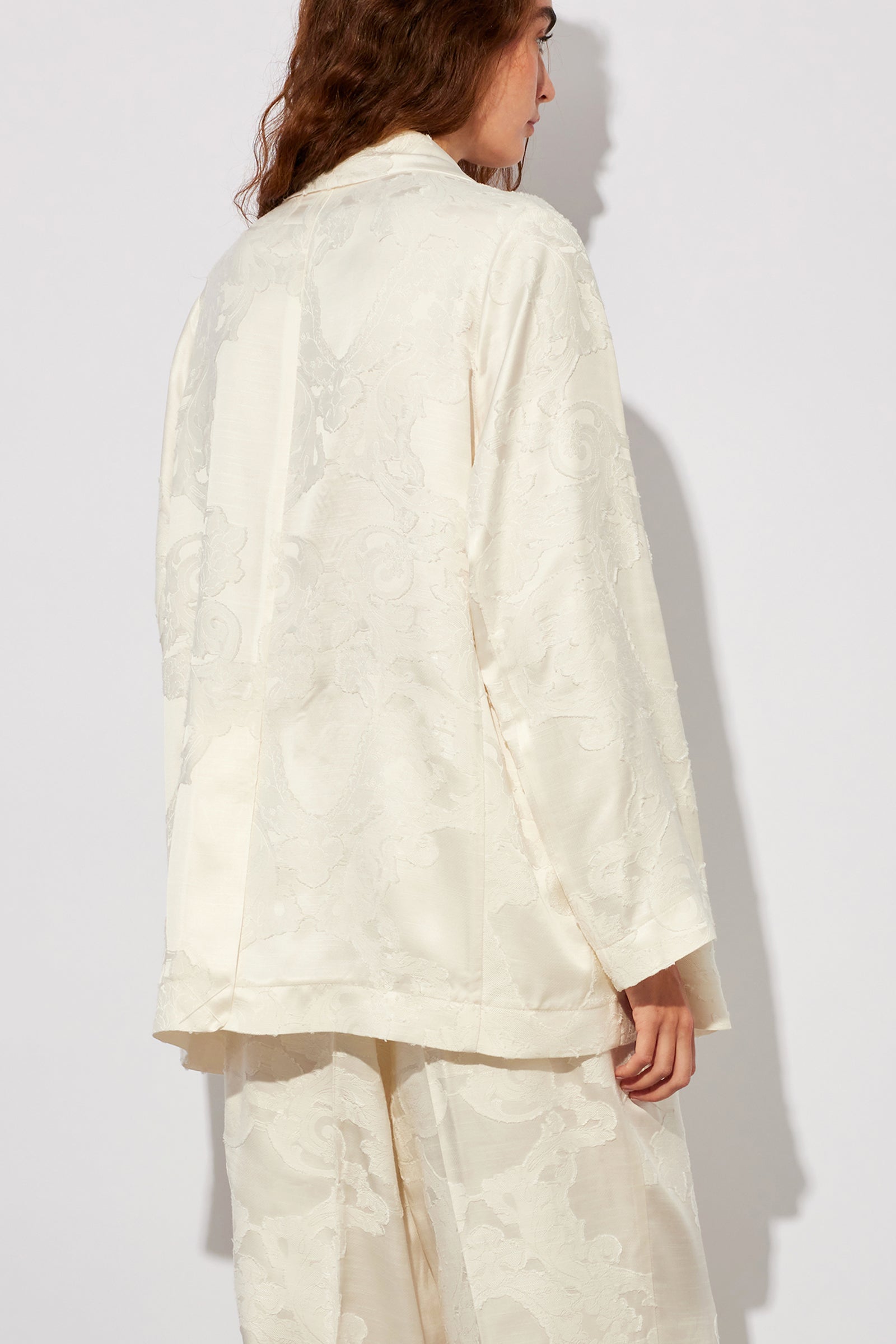 GIACCA CON FUSCIACCA IN JACQUARD FLUIDO