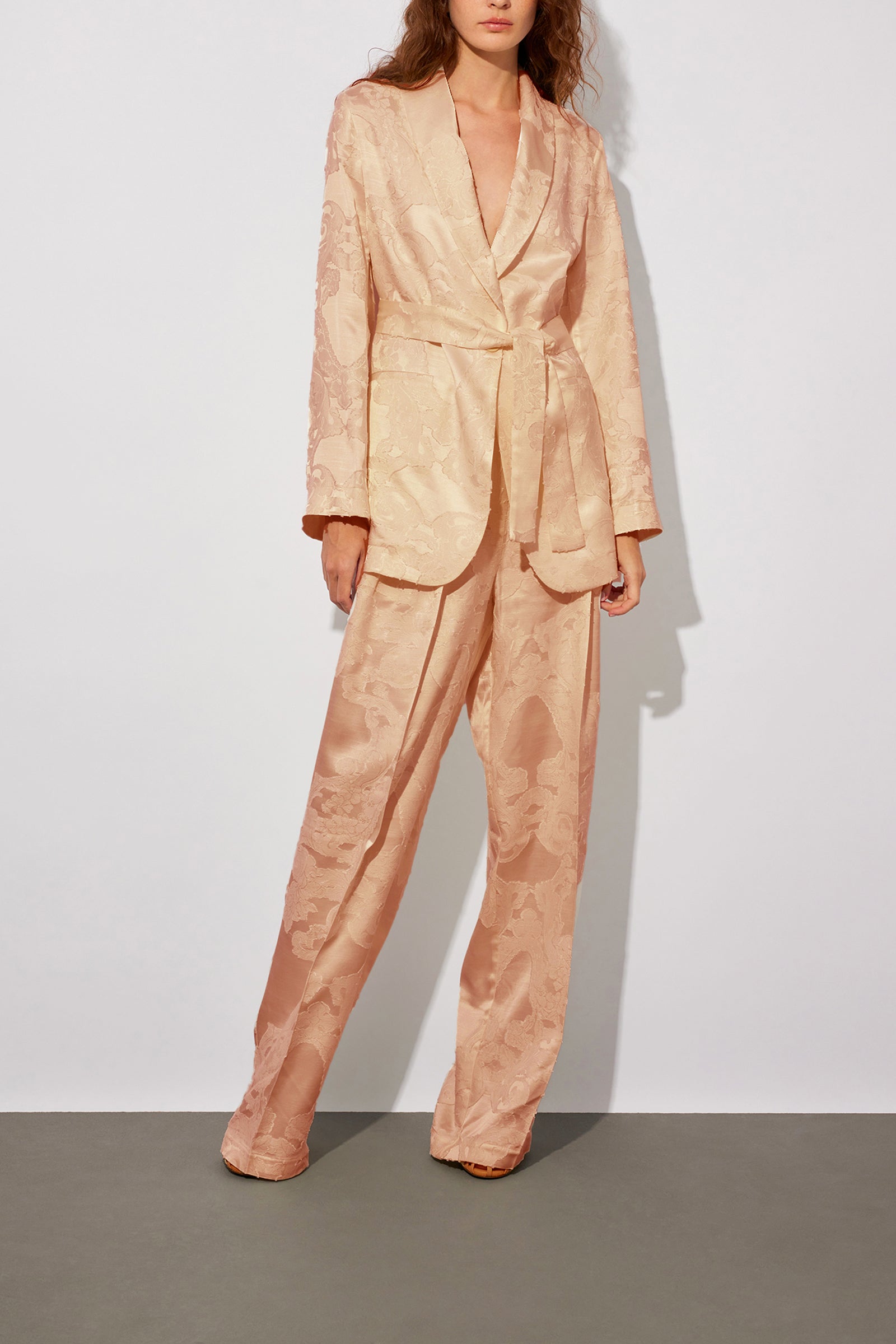 GIACCA CON FUSCIACCA IN JACQUARD FLUIDO