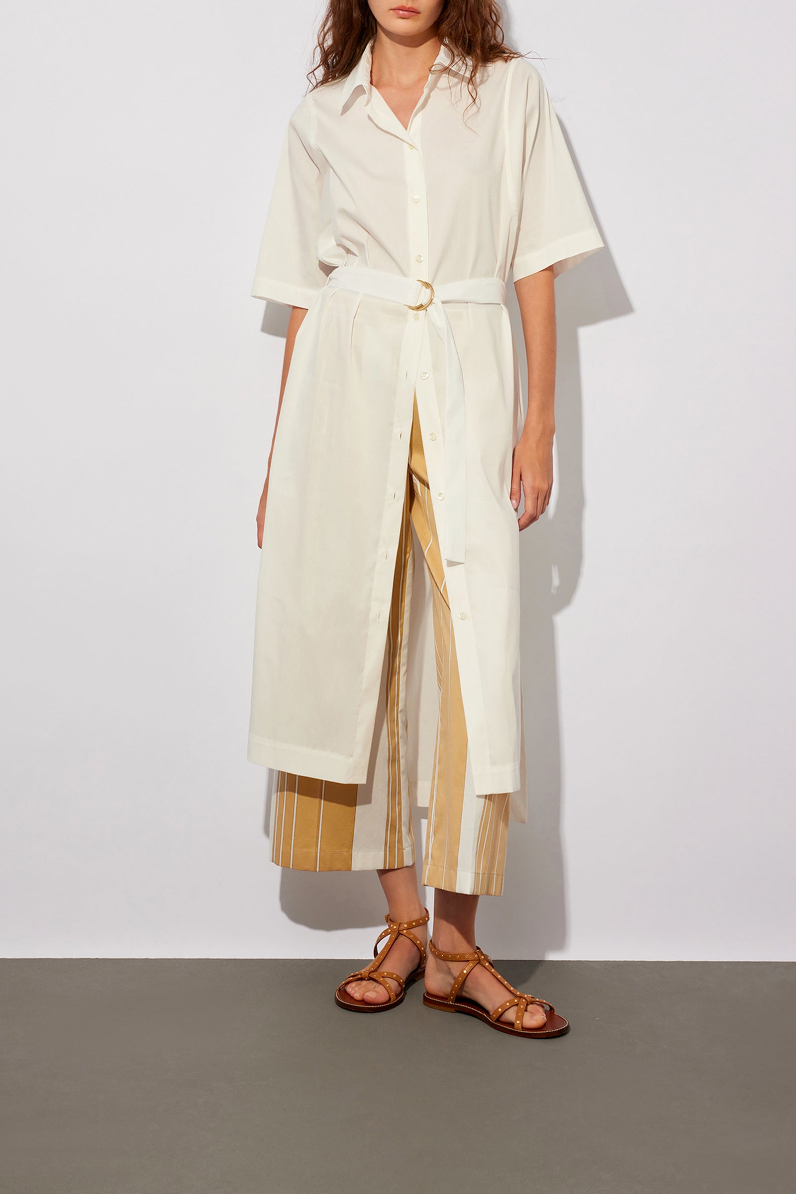 PANTALONE CROPPED IN COTONE MAXI RIGA