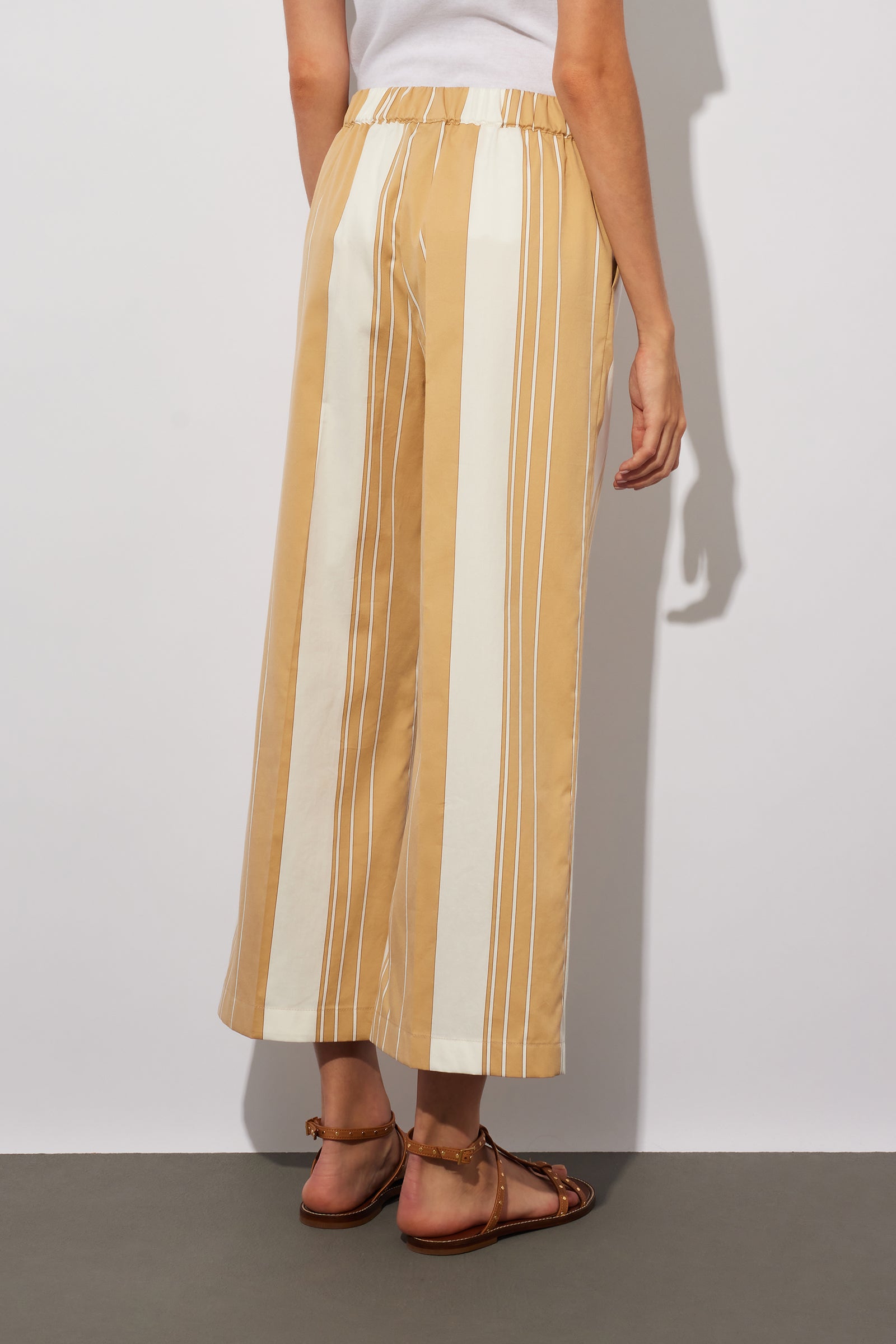 PANTALONE CROPPED IN COTONE MAXI RIGA