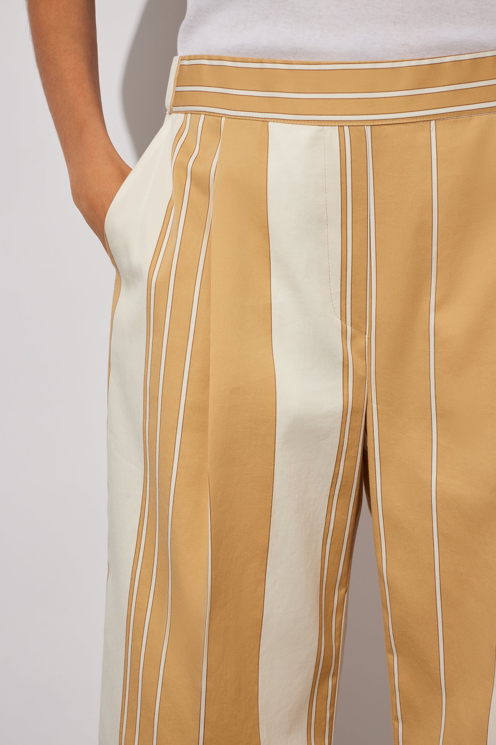 PANTALONE CROPPED IN COTONE MAXI RIGA