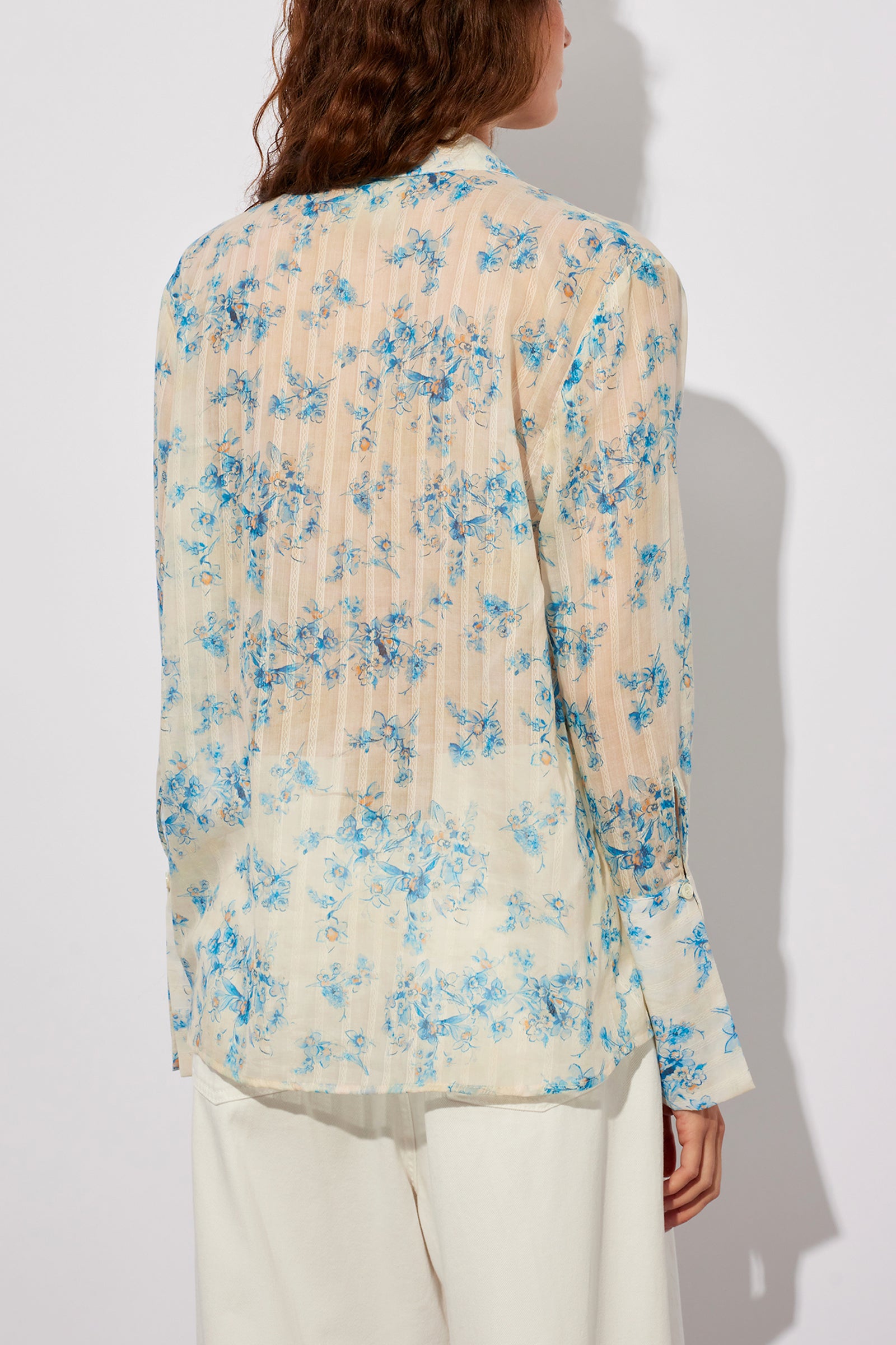 CAMICIA IN MUSSOLA STAMPA FIORELLINO