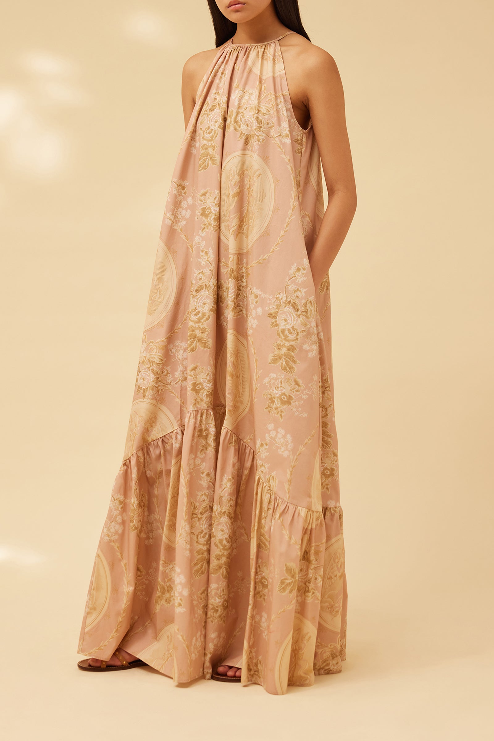 CERAMIC PRINT LONG DRESS