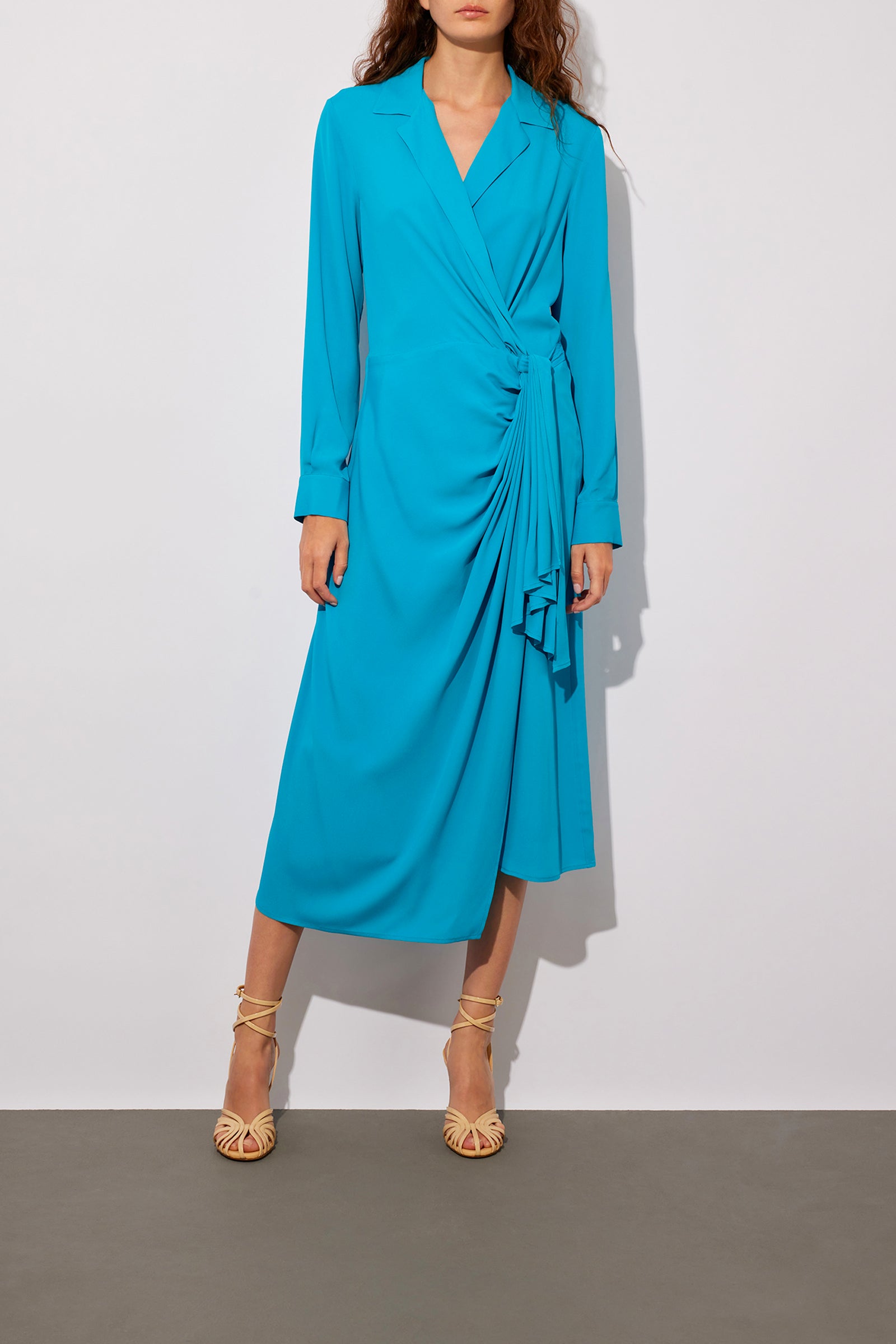 ABITO A PORTAFOGLIO IN CREPE DE CHINE