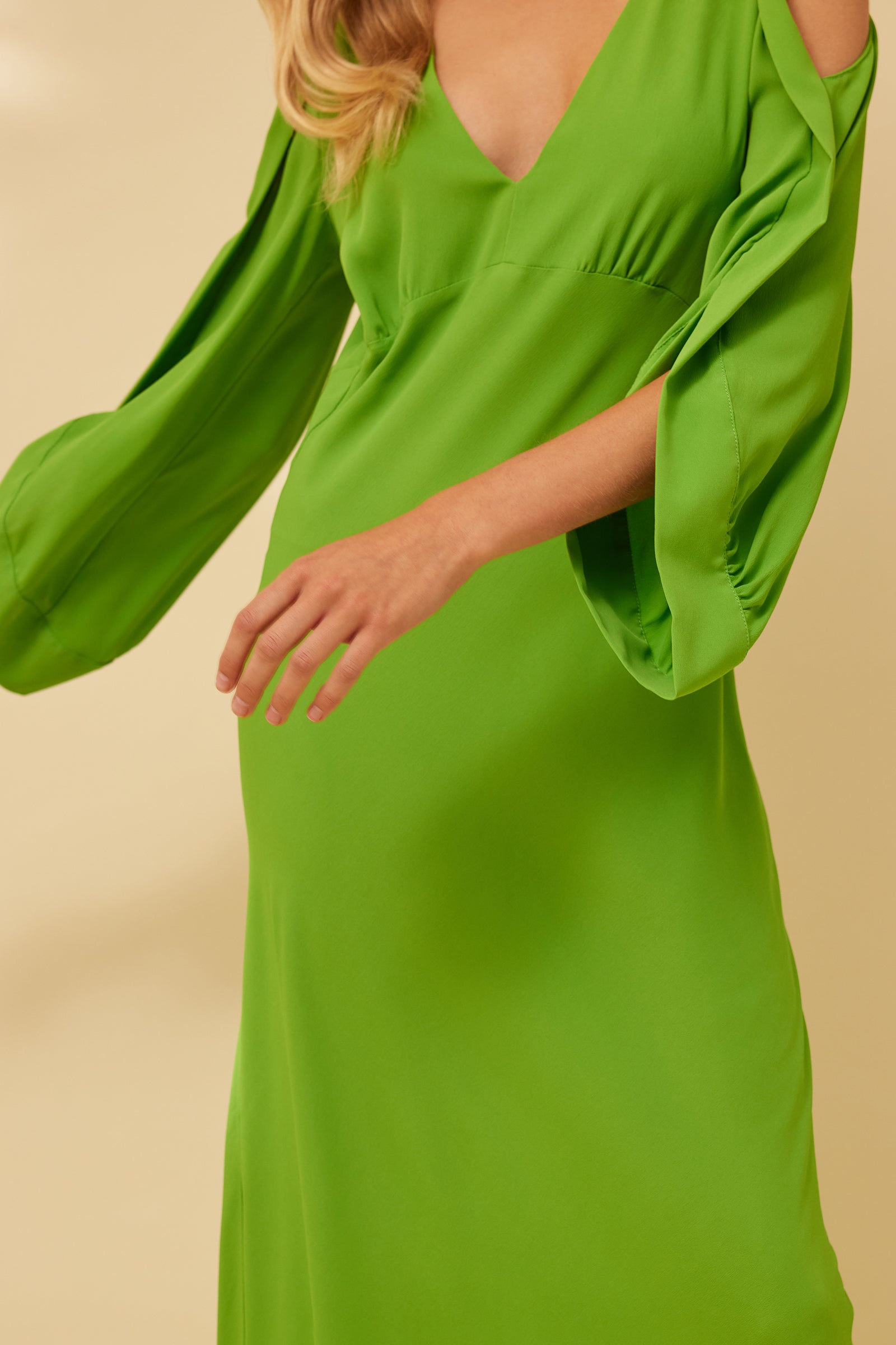 ABITO MANICA LUNGA IN CREPE DE CHINE