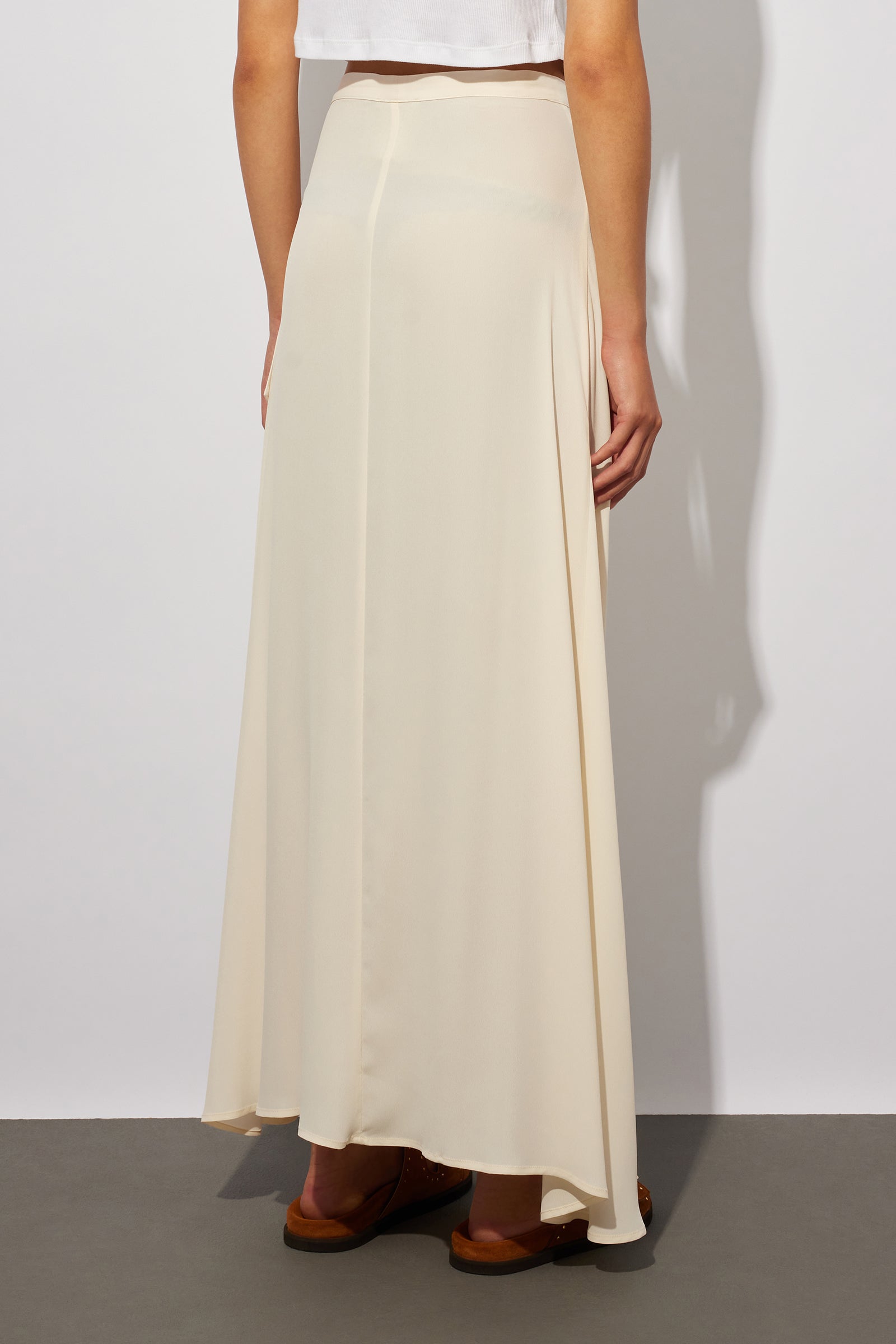 CREPE DE CHINE WRAP SKIRT