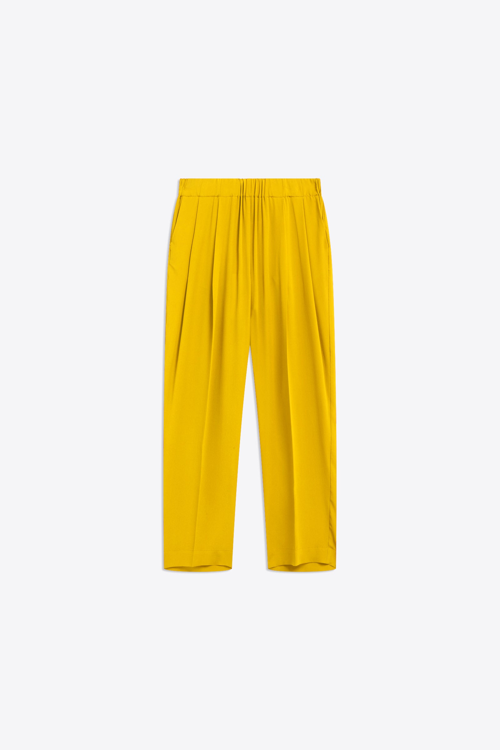 PANTALONE IN CREPE DE CHINE CON ELASTICO IN VITA