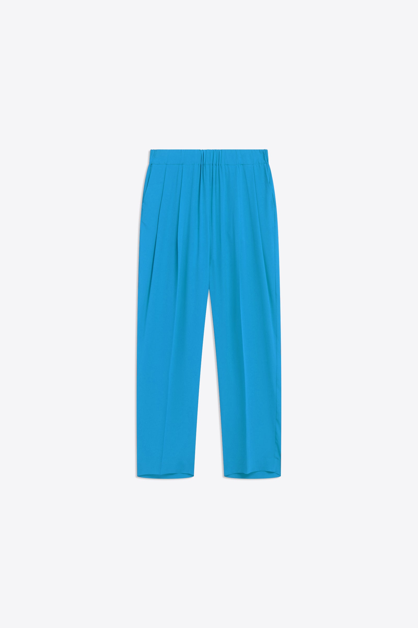 PANTALONE IN CREPE DE CHINE CON ELASTICO IN VITA