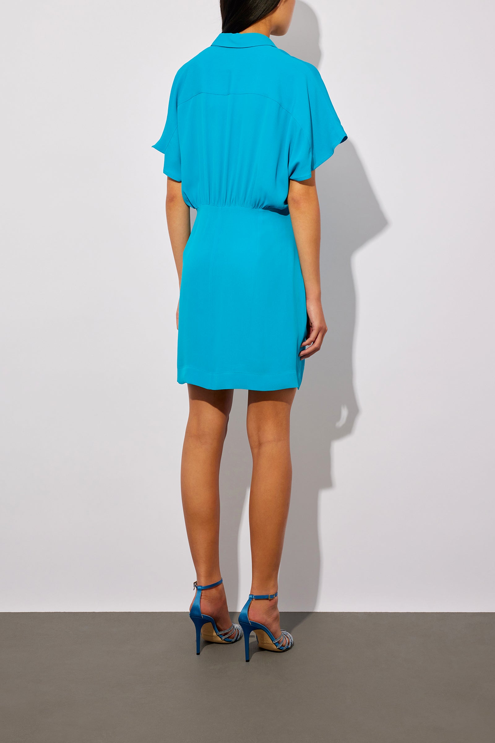 CREPE DE CHINE SLEEVELESS DRESS