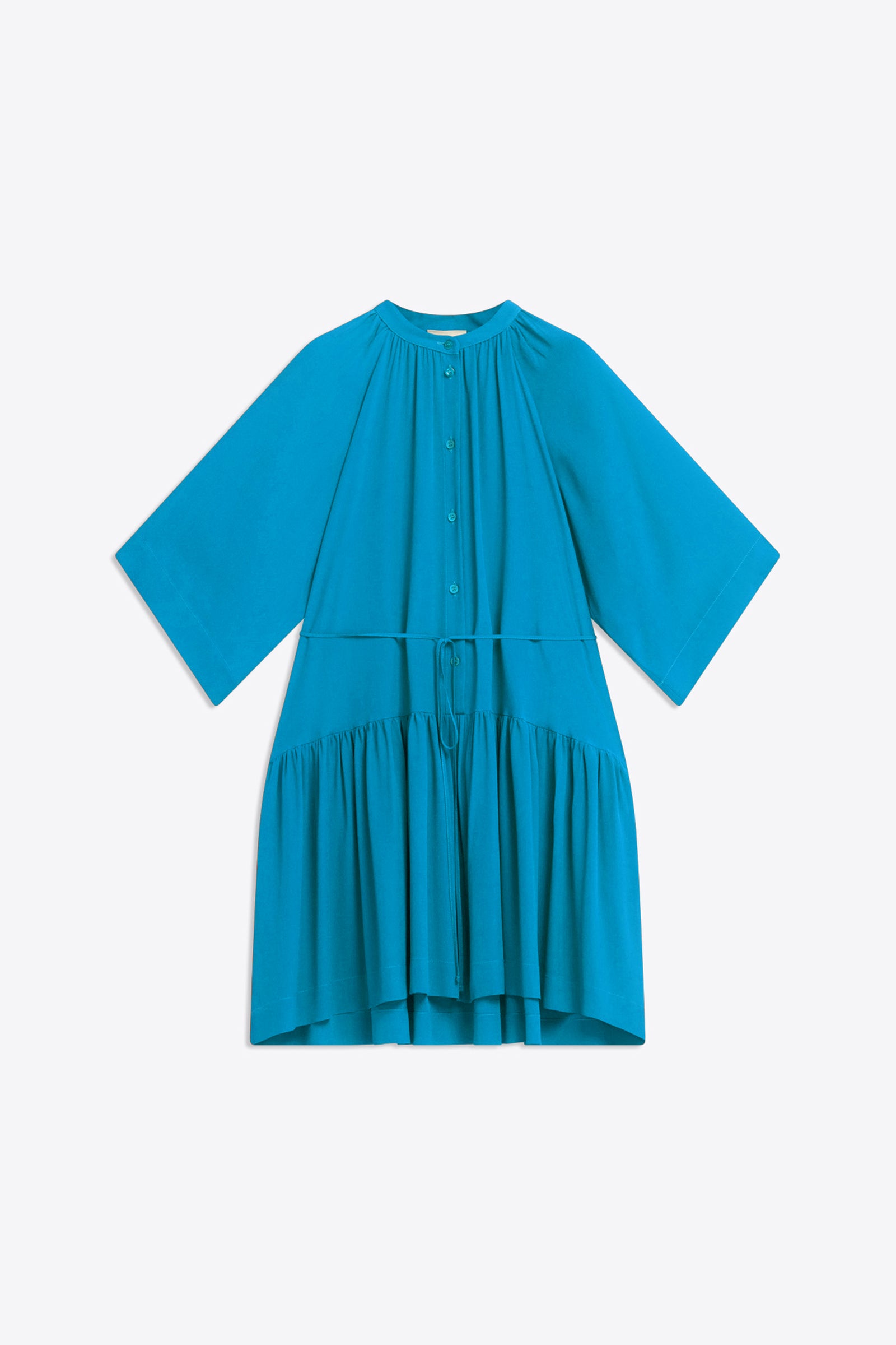ABITO IN CREPE DE CHINE SCOLLO ALLA COREANA