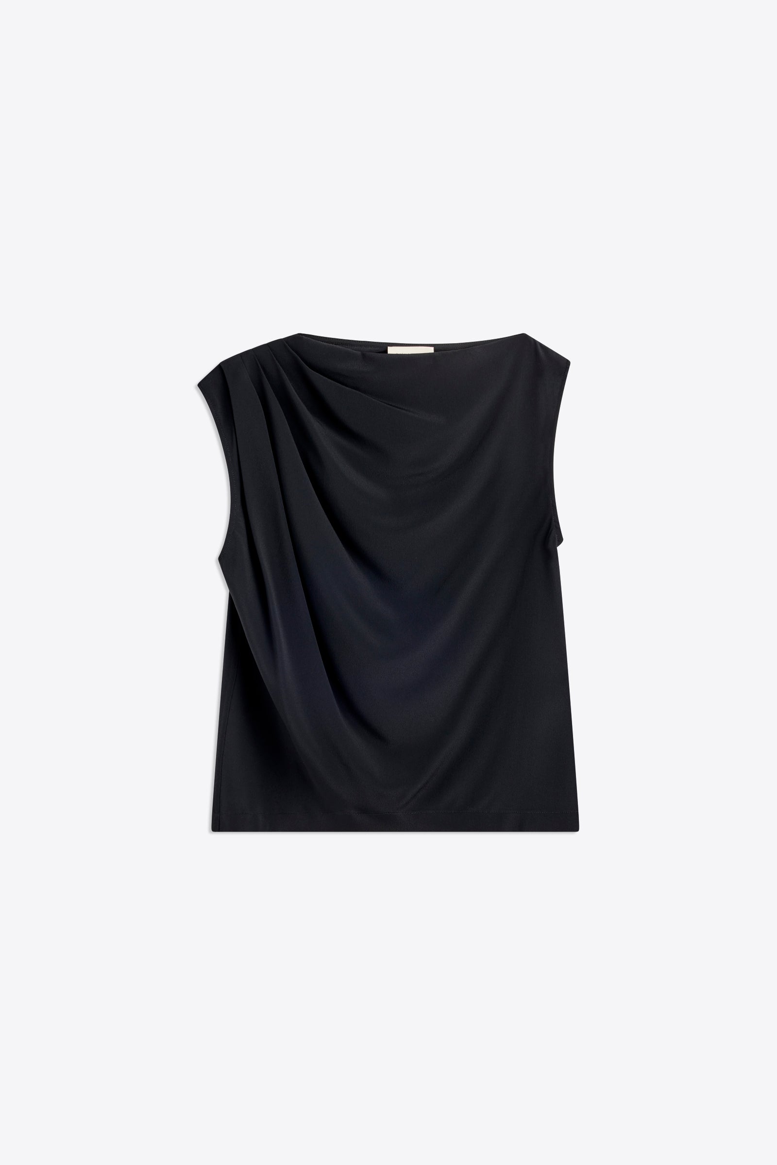 CREPE DE CHINE PLEATED TOP