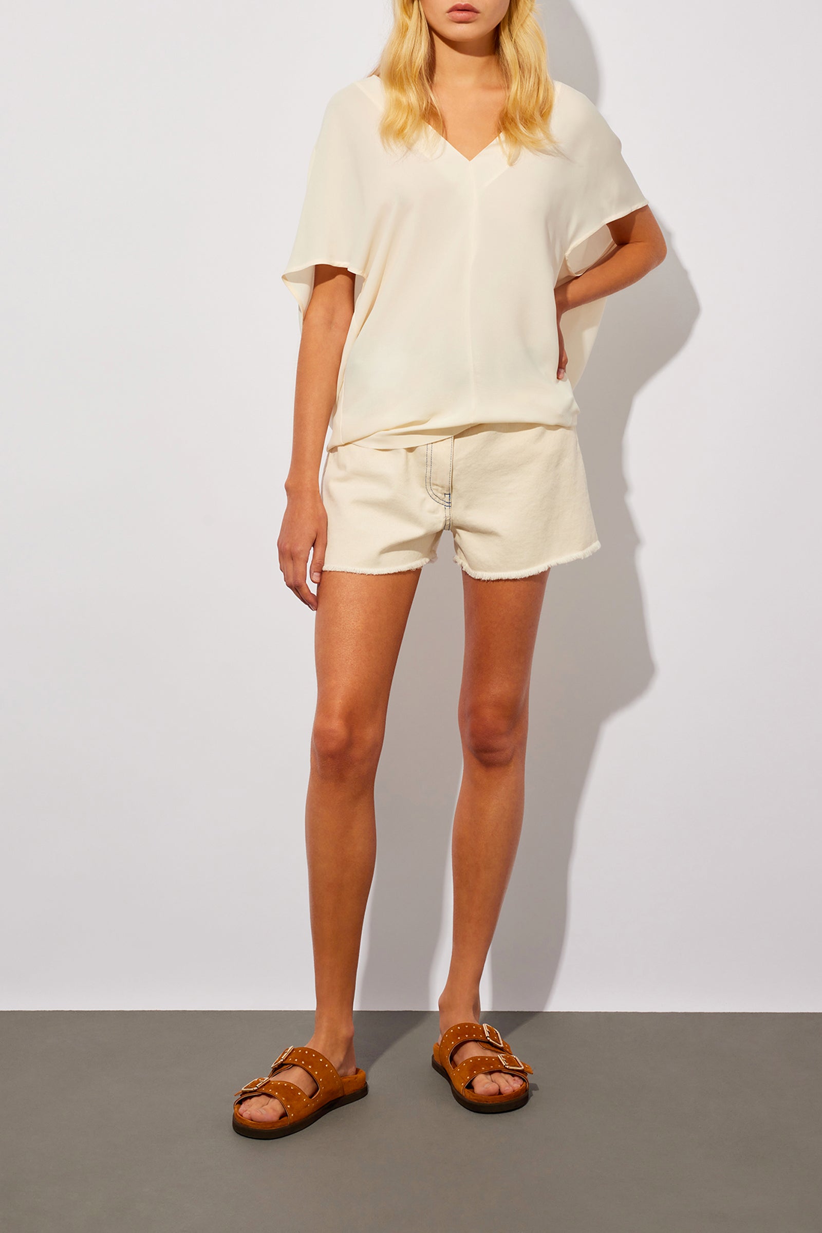 KIMONO SHORT-SLEEVED BLOUSE