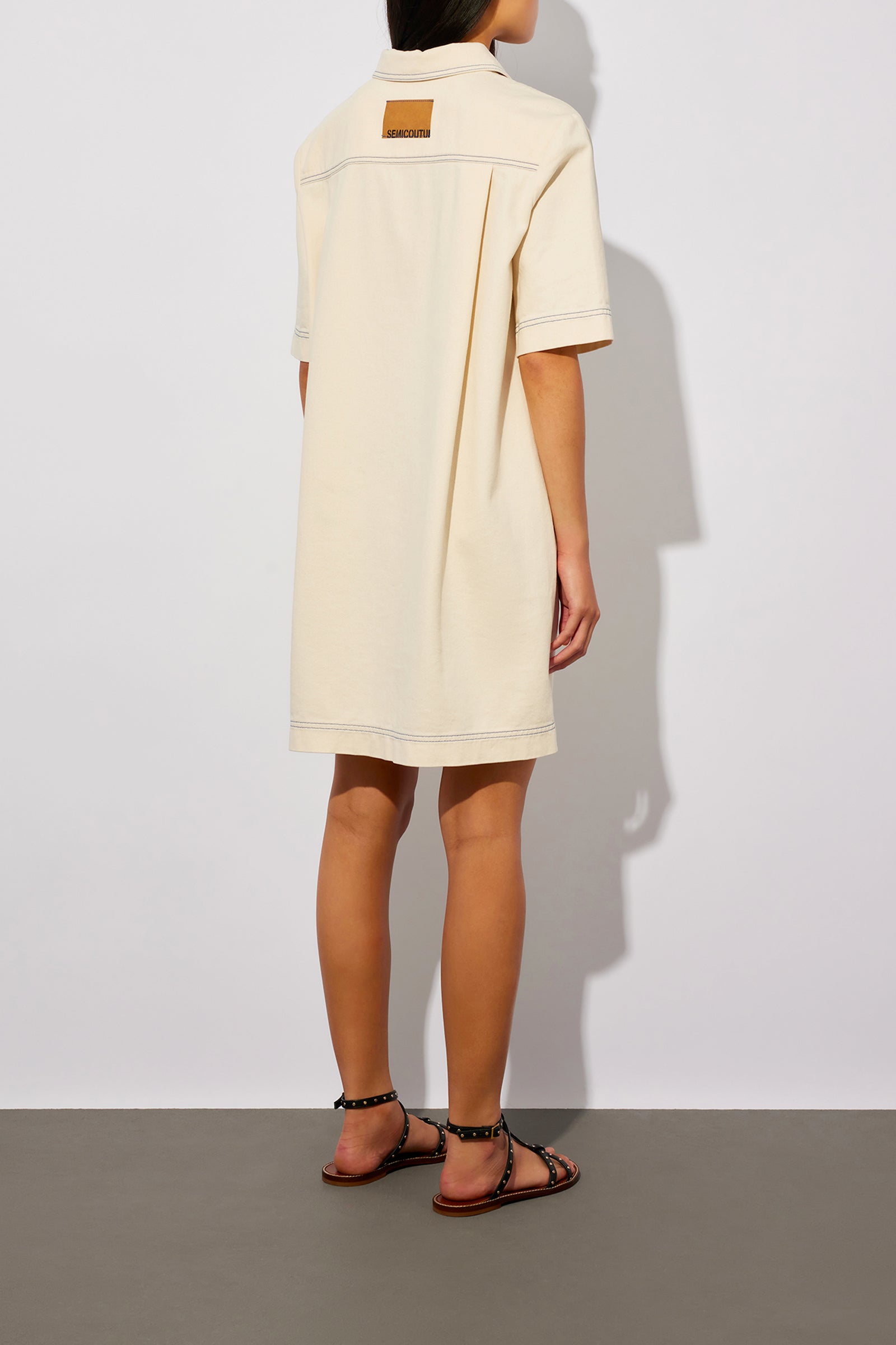 WHITE DENIM DRESS